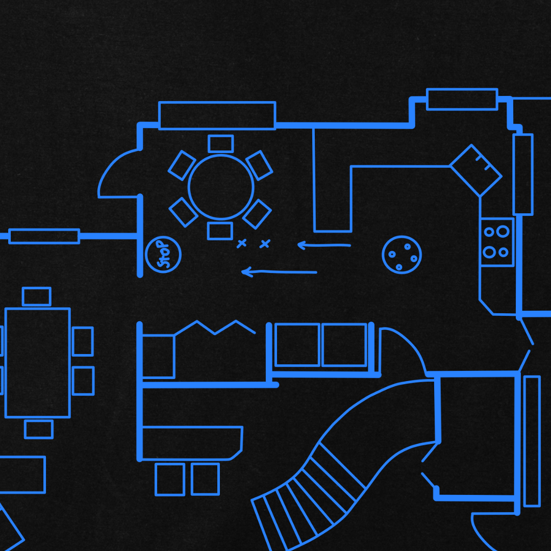 Poltergeist Horror House Blueprint  T Shirt