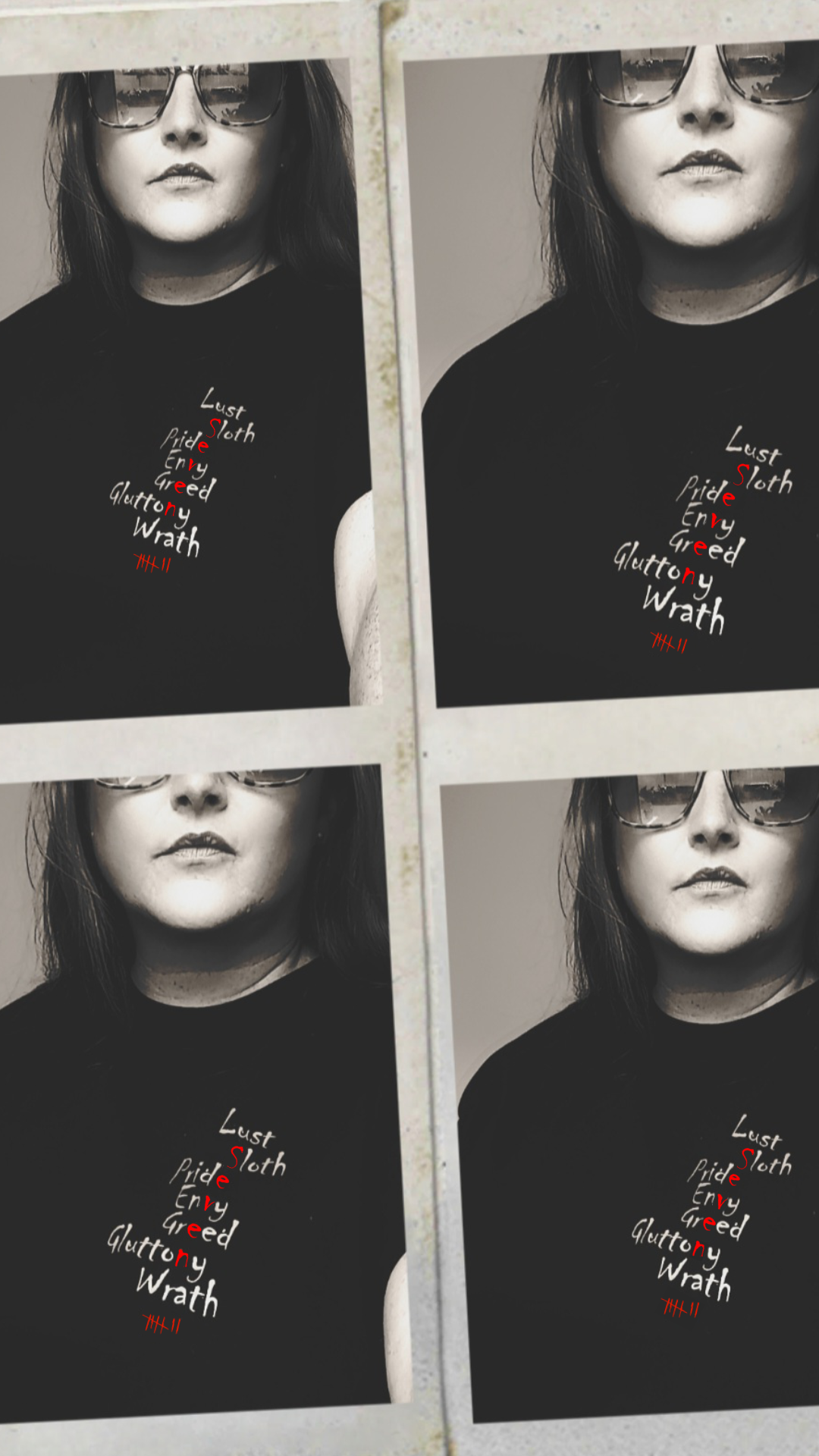 Seven Sins T-shirt Inspired By The Film Se7en