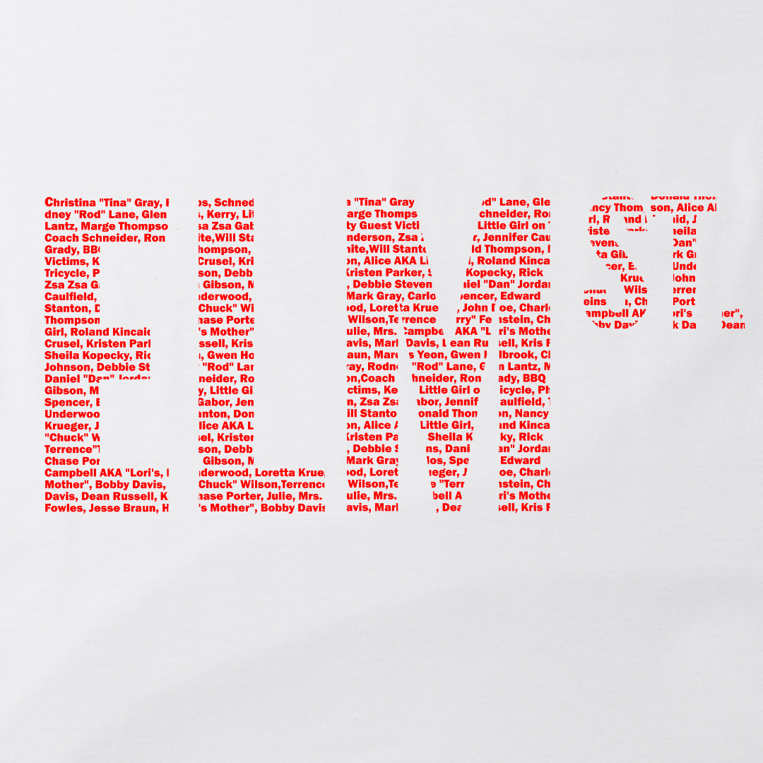 Elm St. Victims T Shirt front quote 