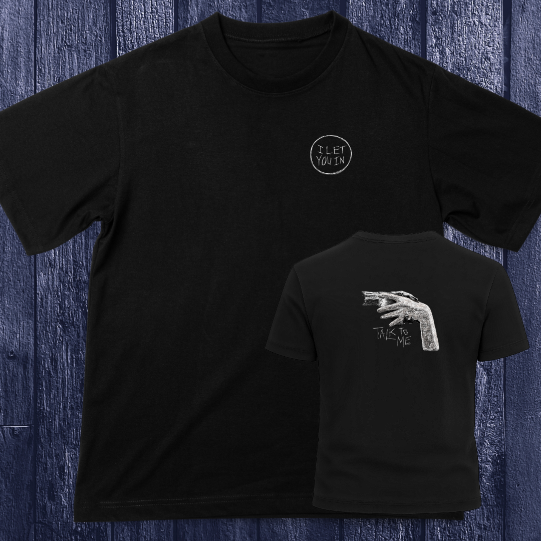 Talk to me front & back design