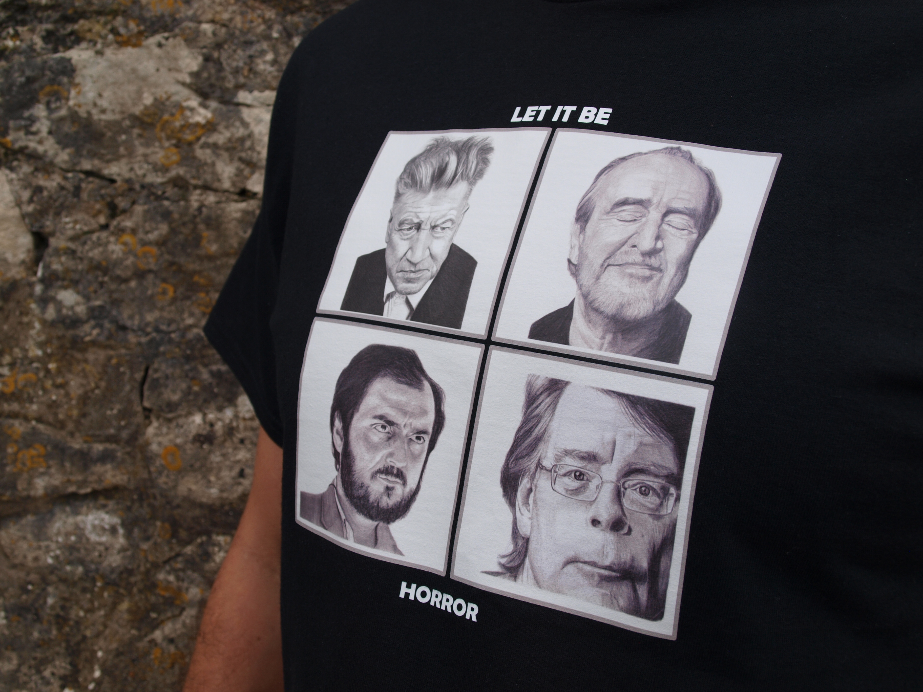 Let It Be Horror Hand Drawn T Shirt Kubrick Lynch Craven King  