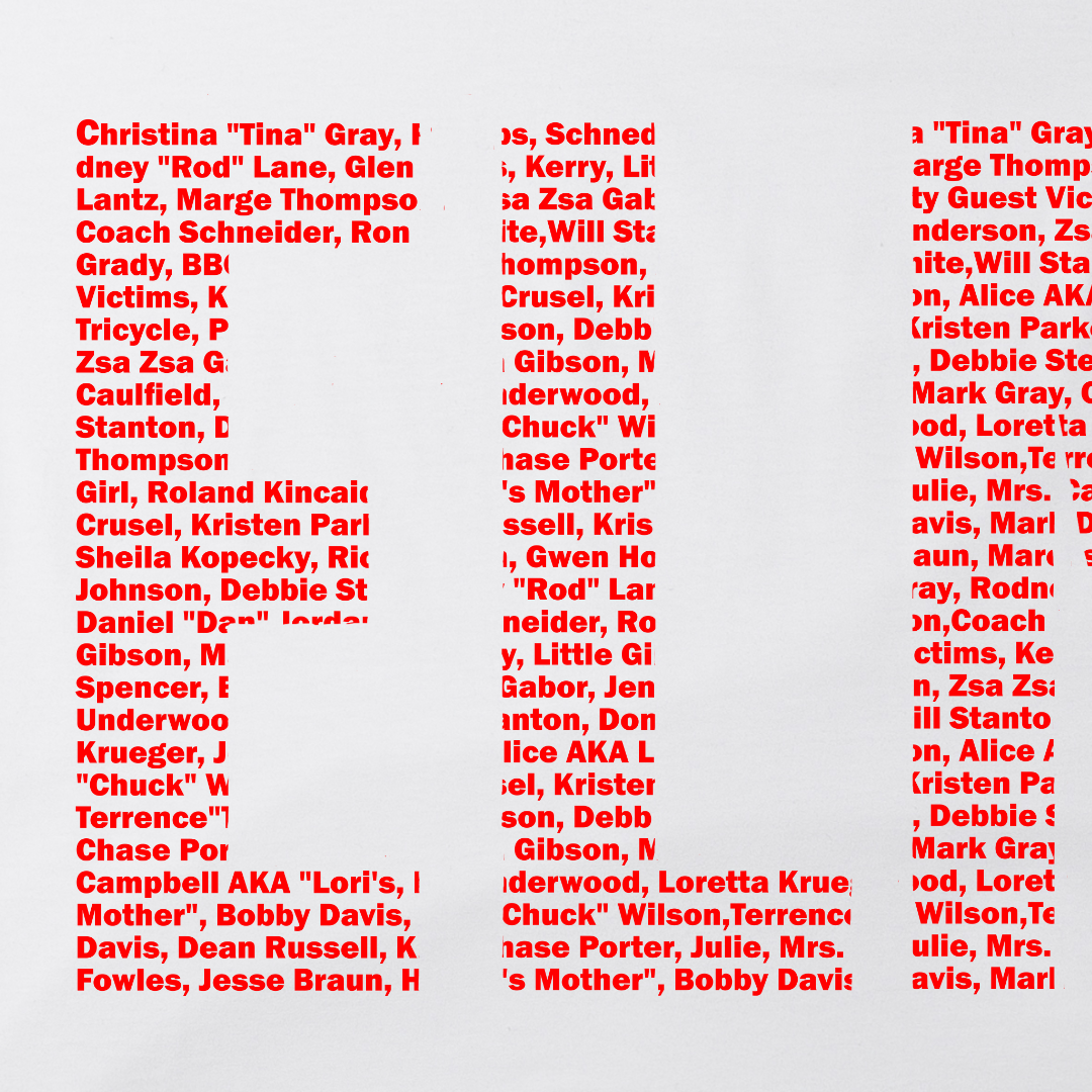 Elm St. Victims T Shirt front quote 