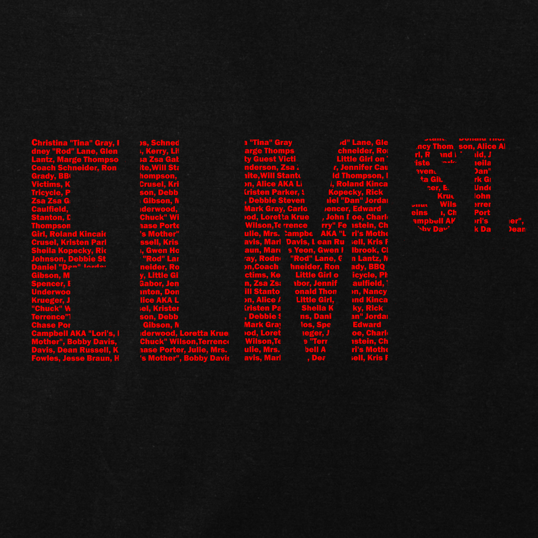 Elm St. Victims T Shirt front quote 
