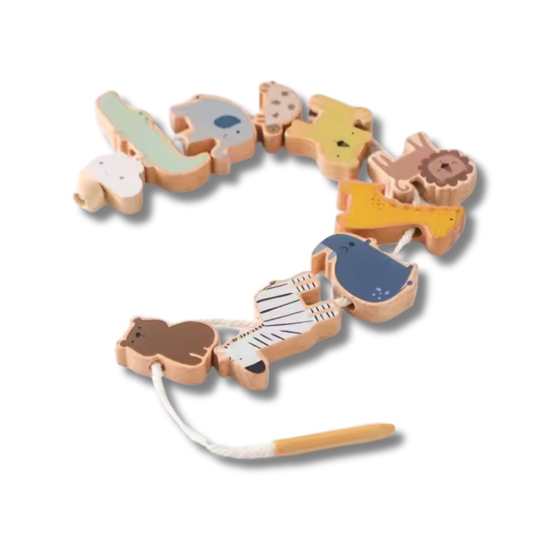 Wooden Animal Bead Stringing Toy