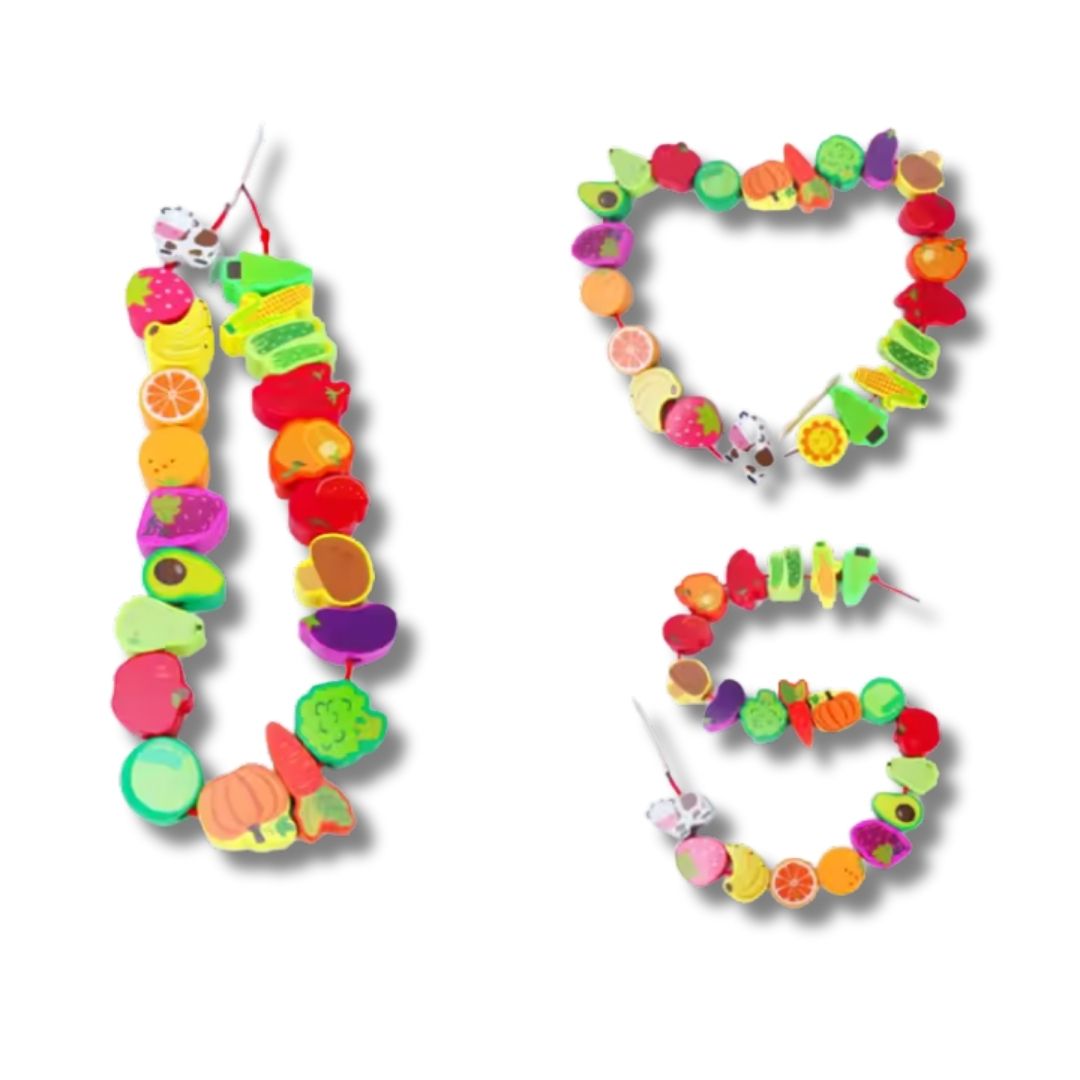 Wooden Lacing Beads for Children