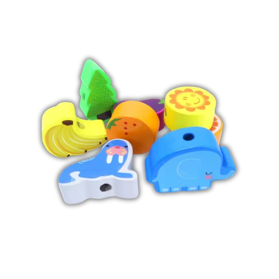 Wooden Lacing Beads for Children