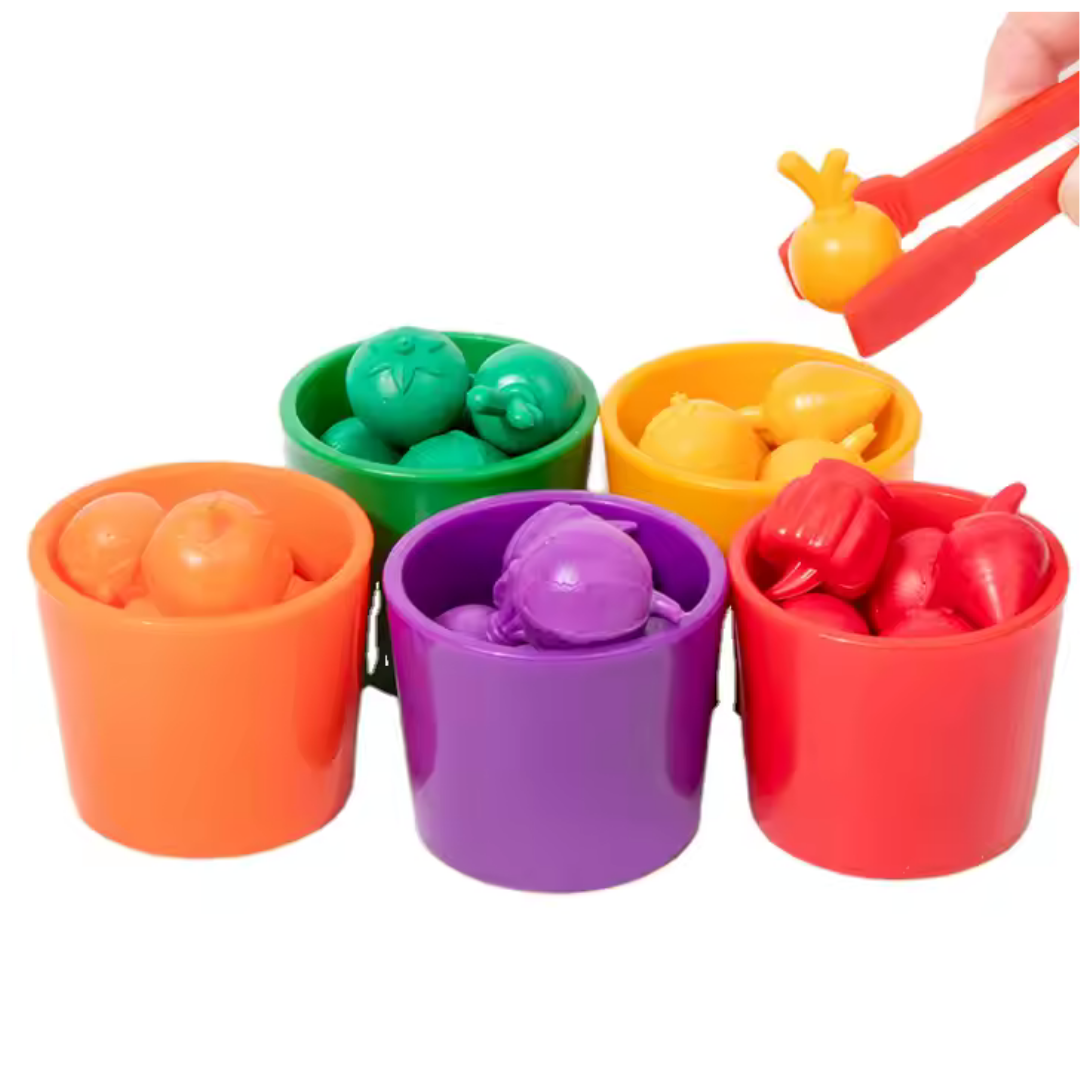 Colorful Sorting Cups and Objects Set