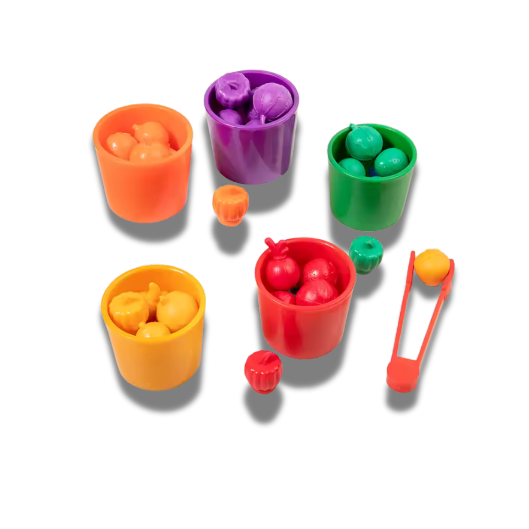 Colorful Sorting Cups and Objects Set