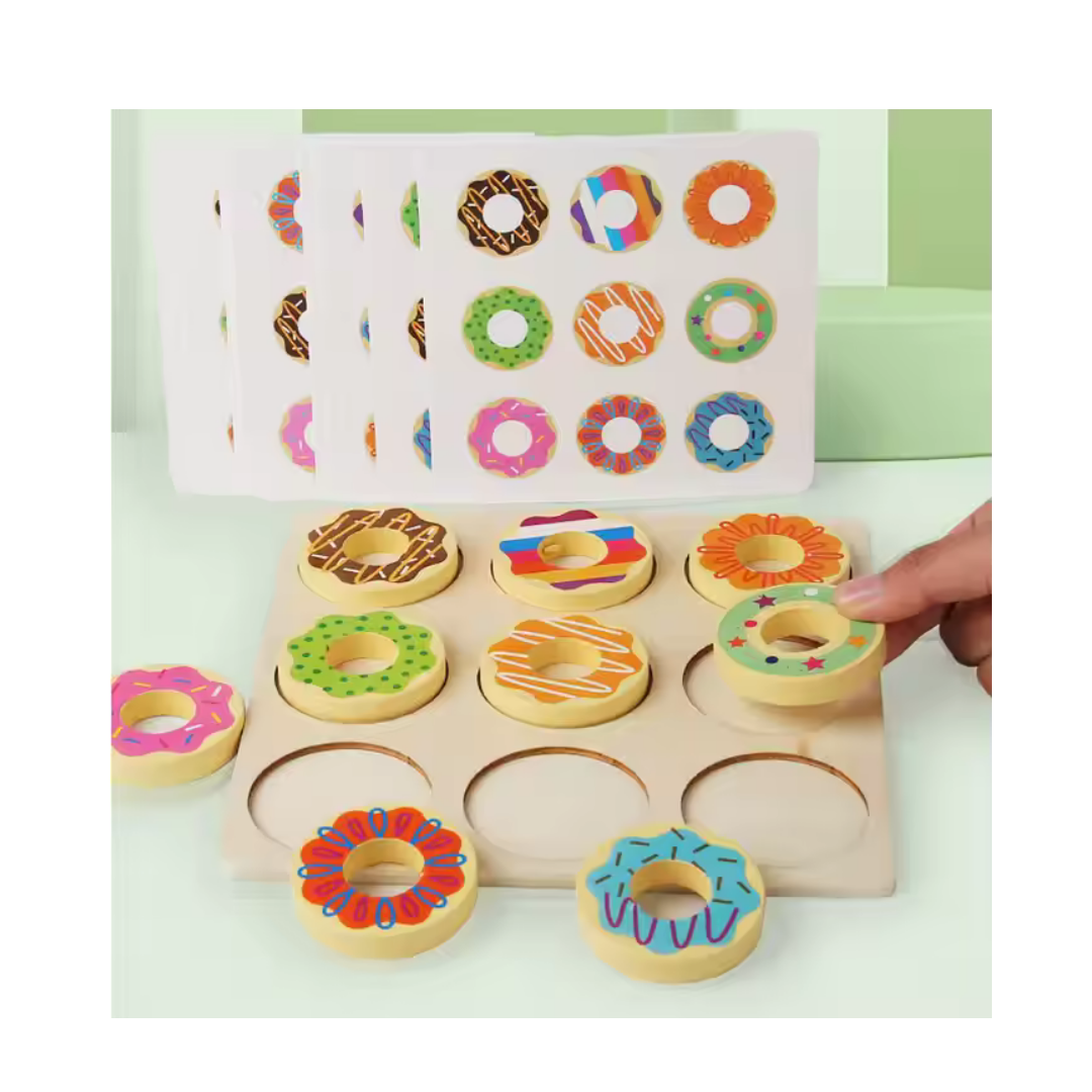 Wooden Donut Matching Puzzle