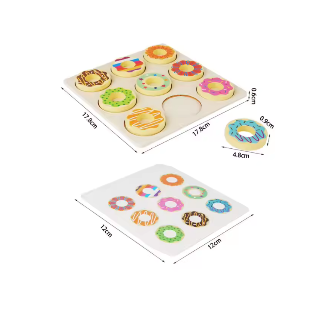 Wooden Donut Matching Puzzle