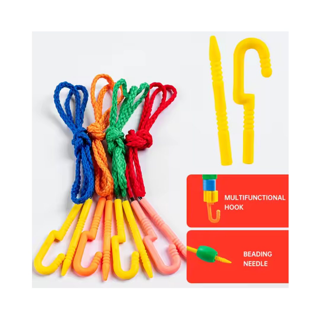 Colorful Geometric Lacing toy