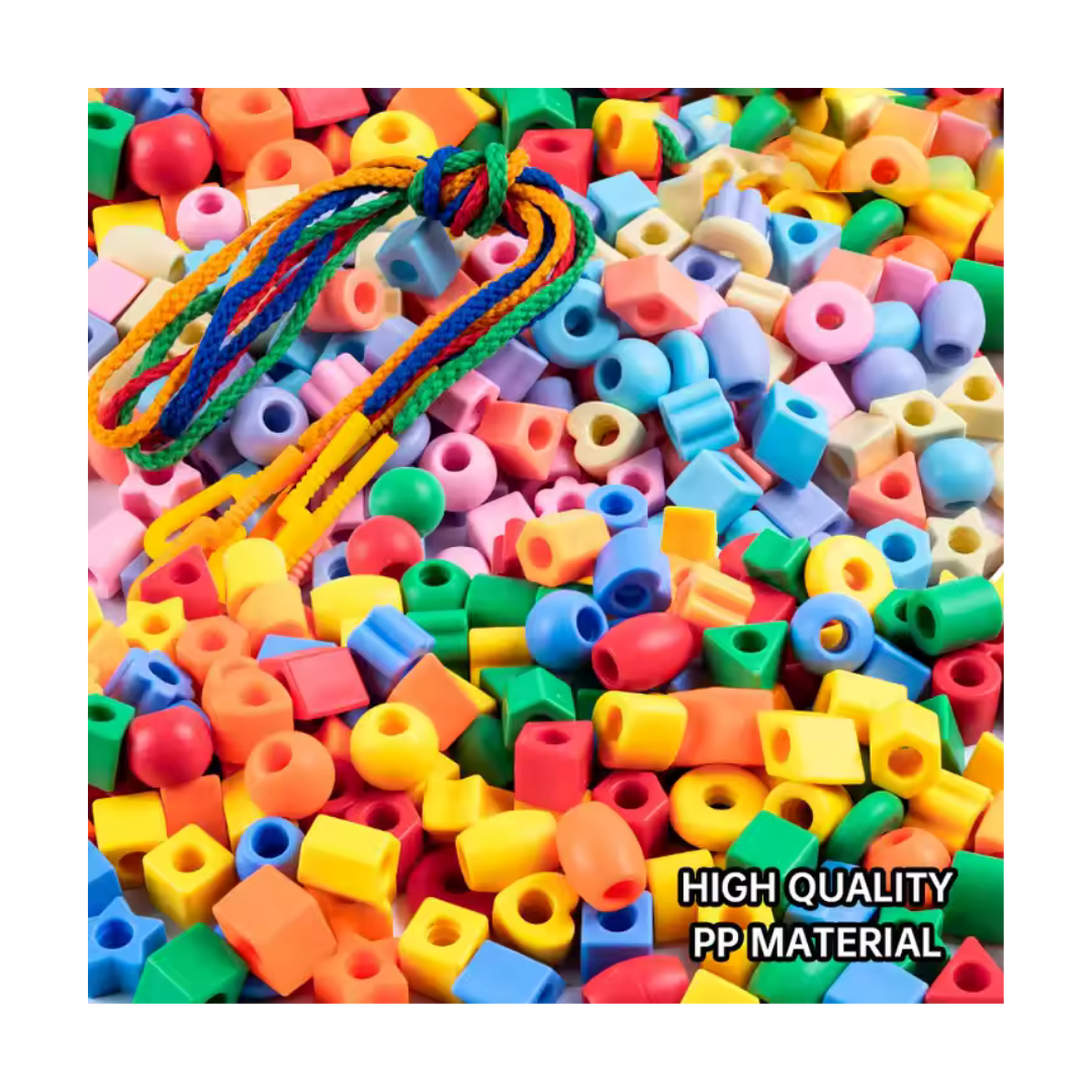 Colorful Geometric Lacing toy