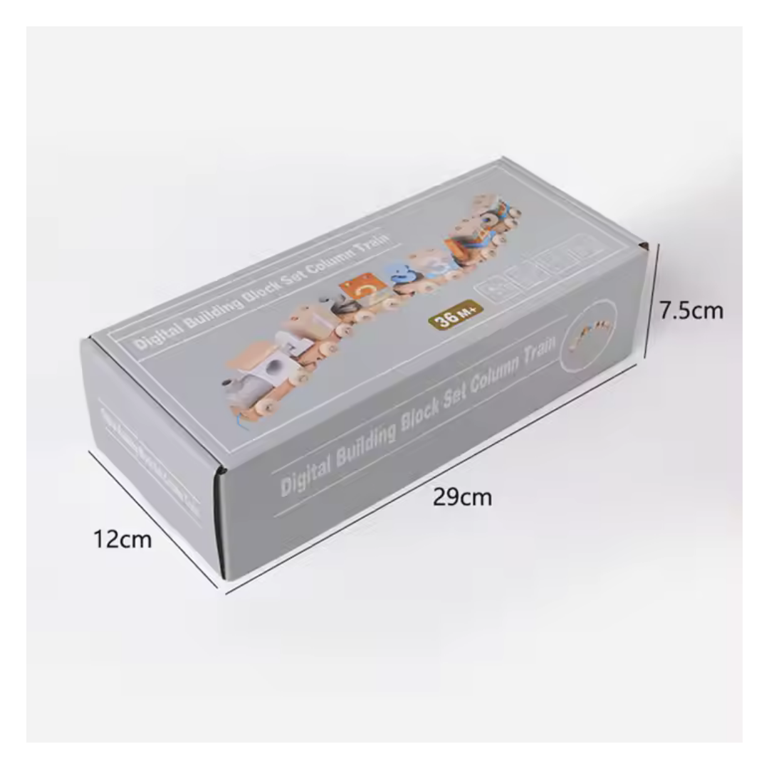 Digital Building Block Set Column Train
