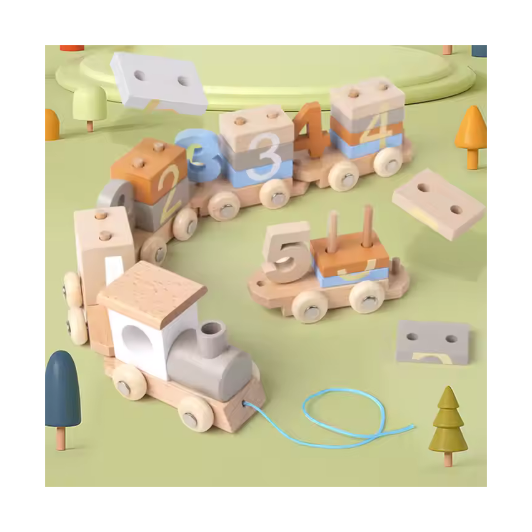 Digital Building Block Set Column Train