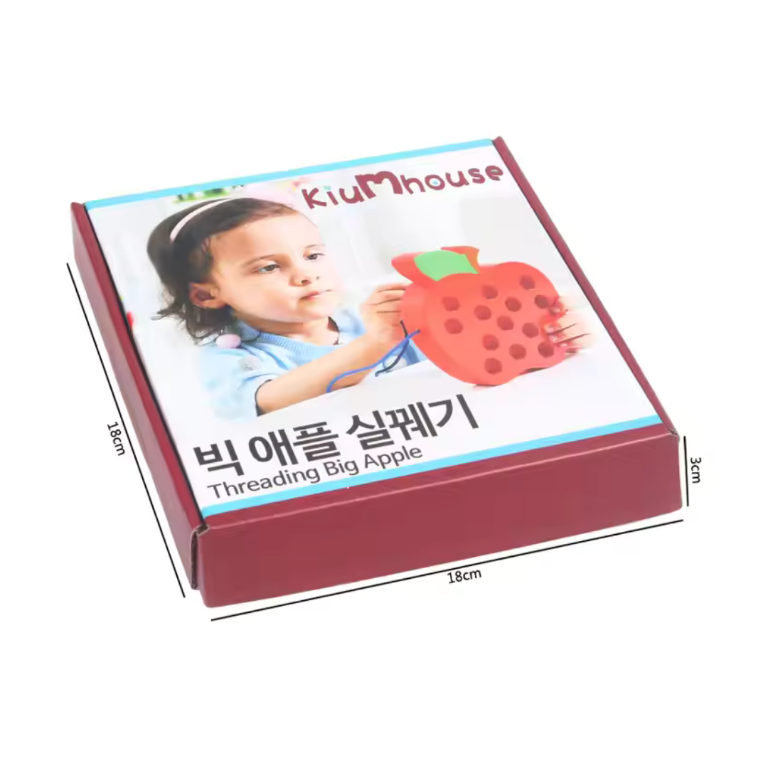 Wooden Apple Lacing Toy