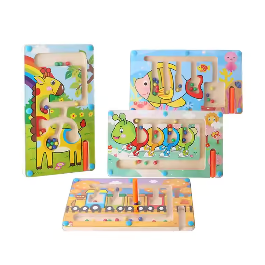 Wooden Animal Bead Maze Puzzles