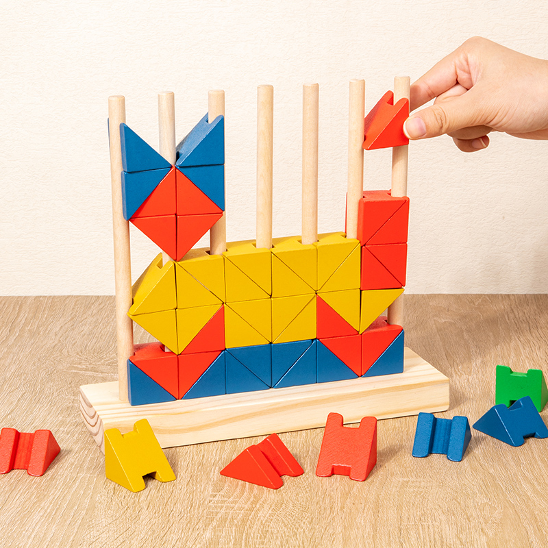 Wooden geometric Building Blocks