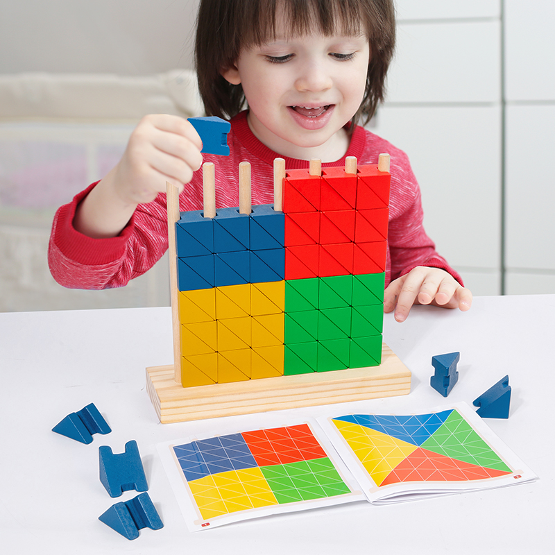 Wooden geometric Building Blocks