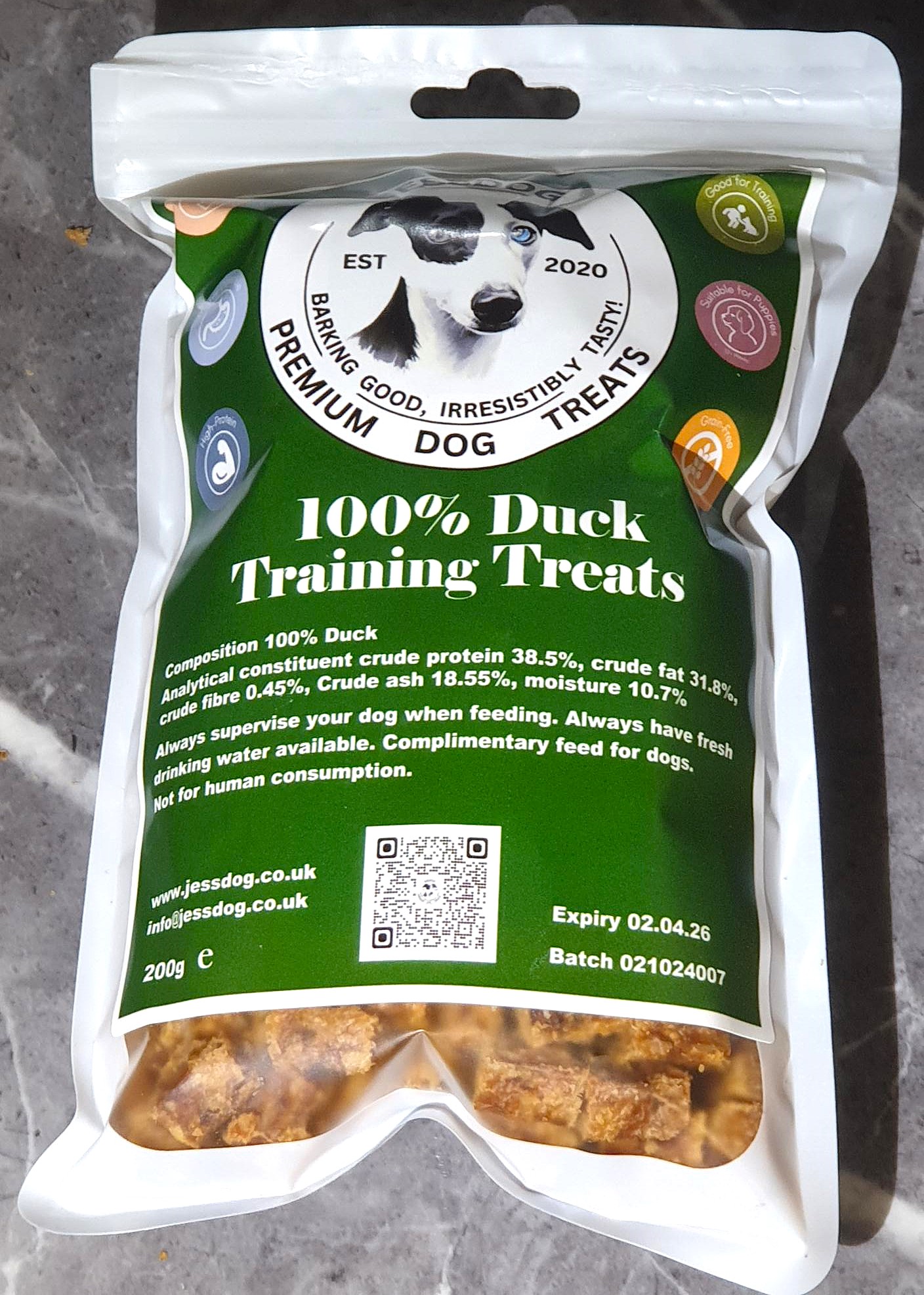 Jessdog Training Treats - Duck