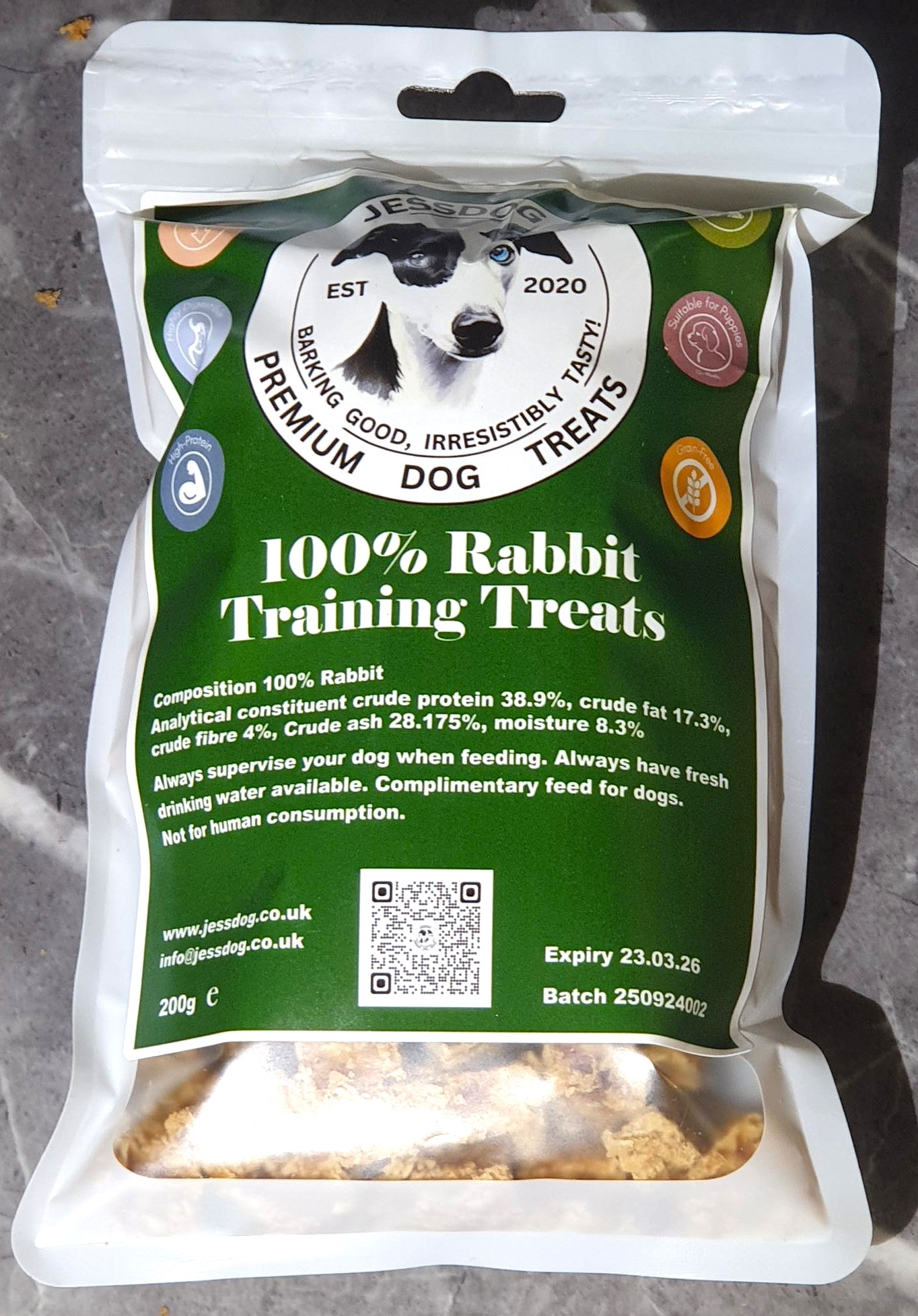 Jessdog Training Treats - Rabbit