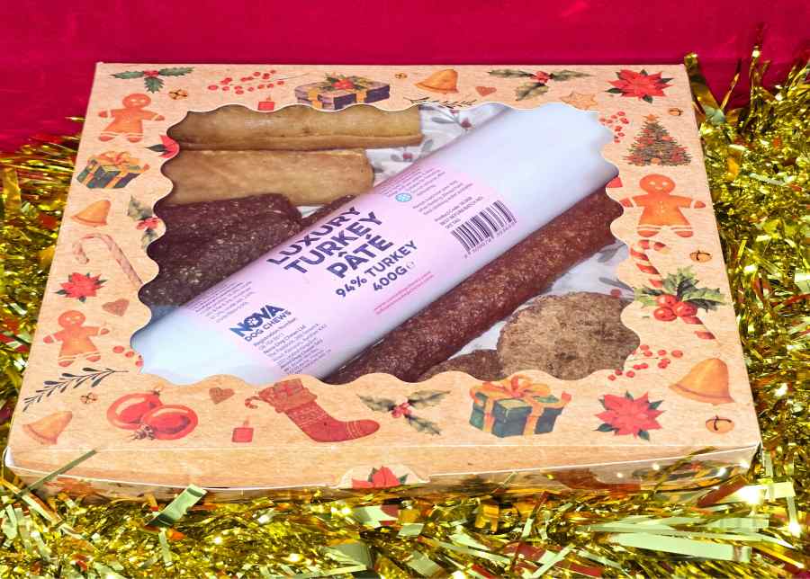 Jessdog Christmas Meaty Dog Treat Box 