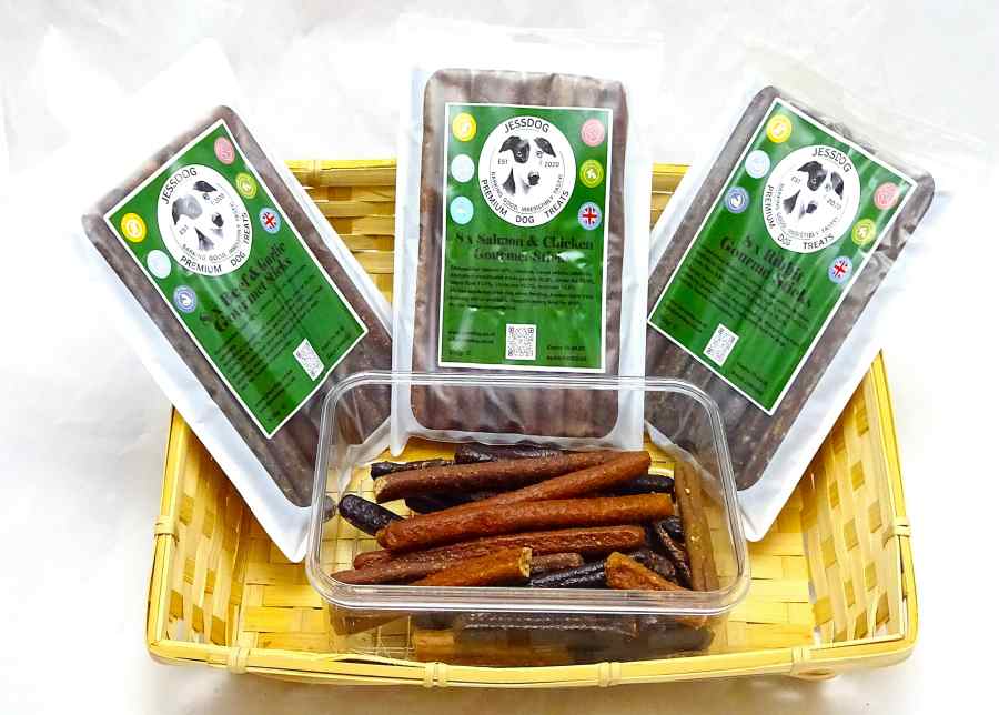 Jessdog Gourmet Sticks - Salmon and Chicken - Pack of 8