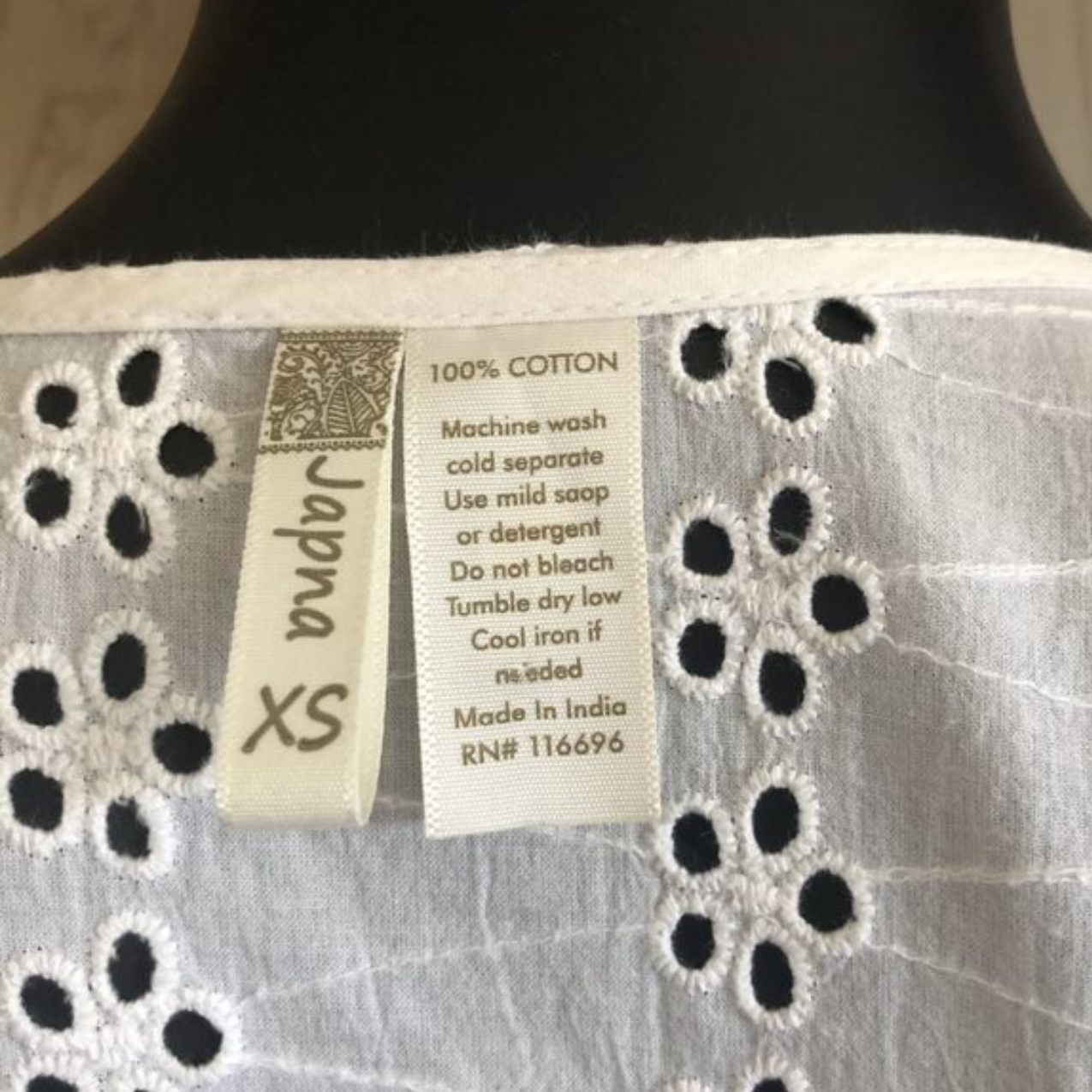 Cotton Eyelet Wrap Dress