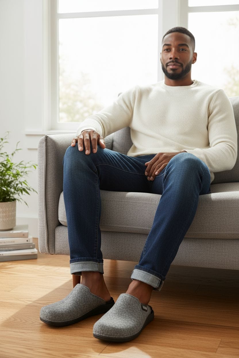  Chinelos cinza confortáveis masculinos marca INBLU