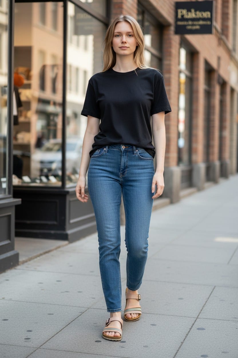 Sandálias Clássicas Salmão e Verde PLAKTON