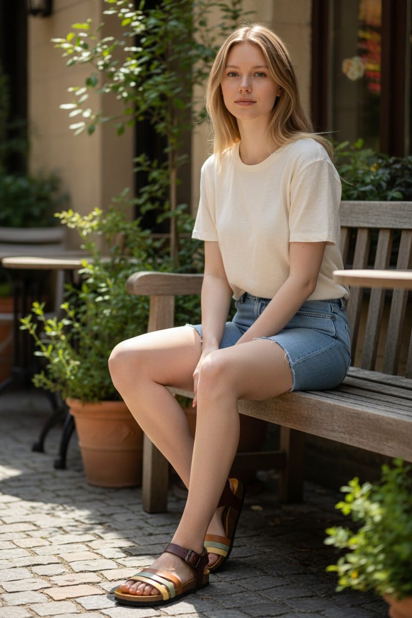 Sandálias de Couro Multicoloridas PLAKTON