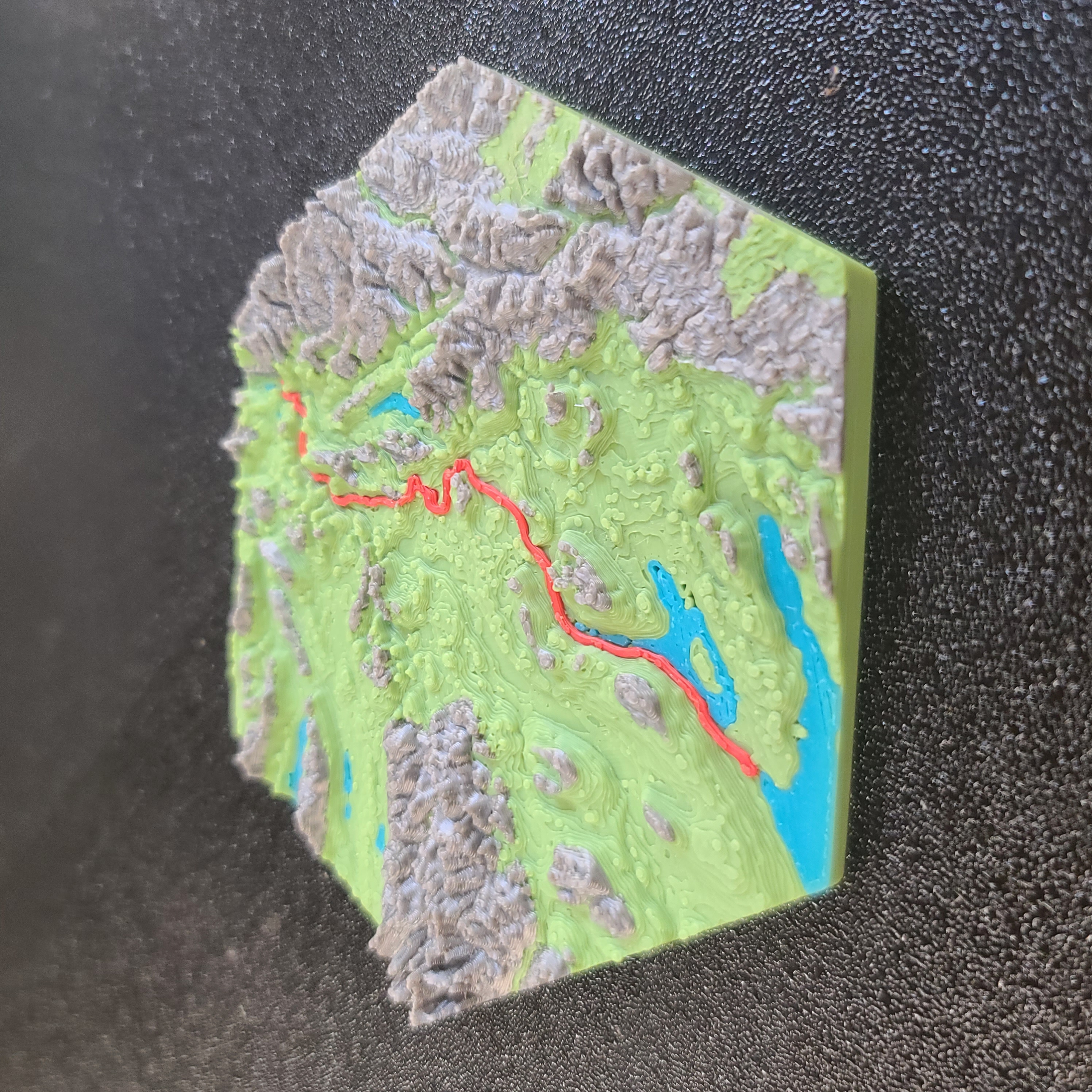 Relief 3D en couleur de randonnée