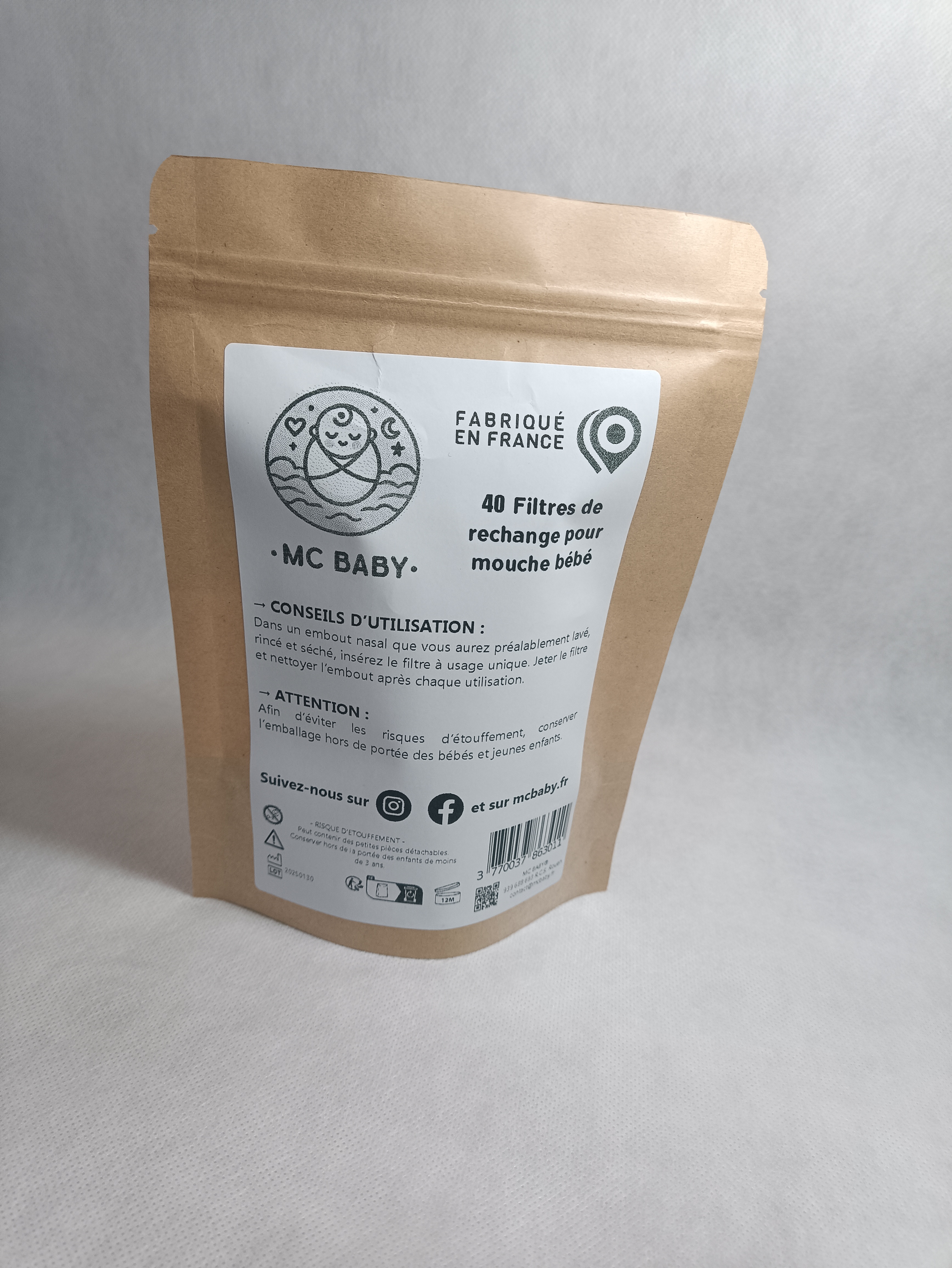 Lot de 40 filtres universels pour mouche bébé manuel 