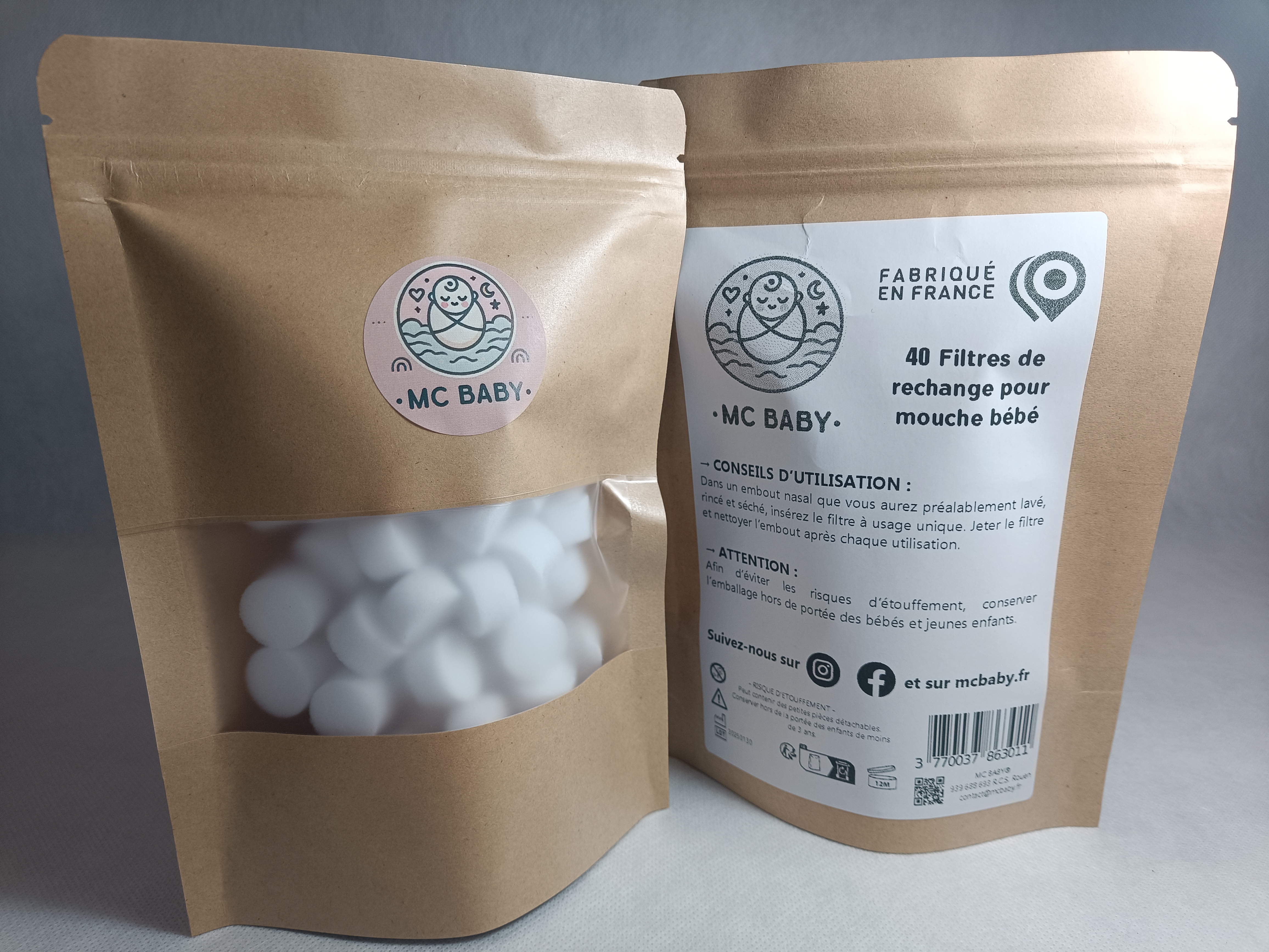 Lot de 40 filtres universels pour mouche bébé manuel