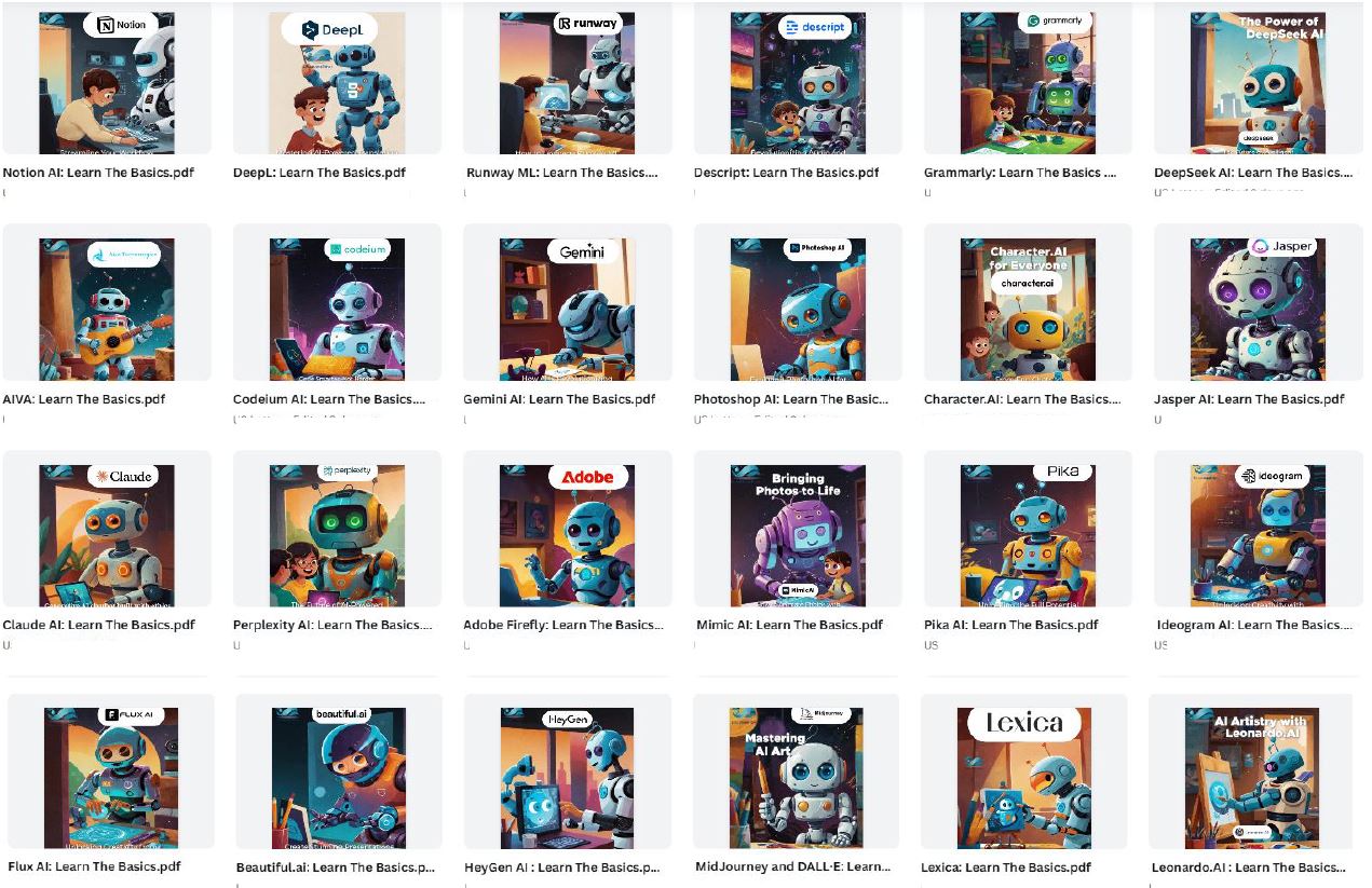 AI EBooks Starter Kit: 35 Quick-Start EBooks Guides to Popular AI Tools