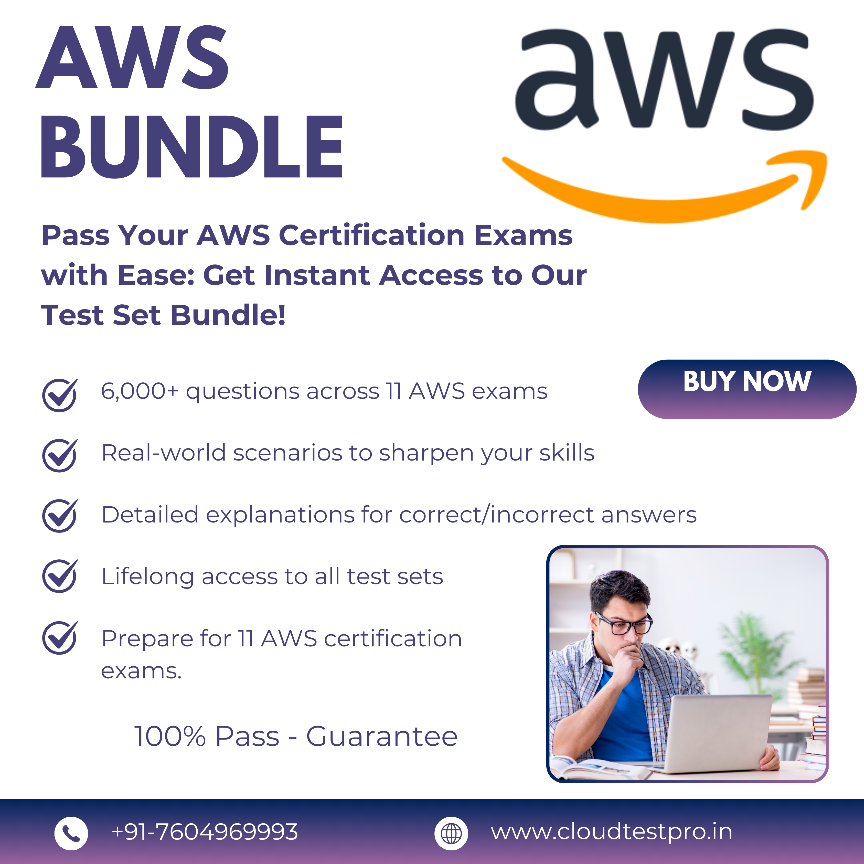 AWS Exam Success Bundle: 6,000+ Questions + Detailed Answers