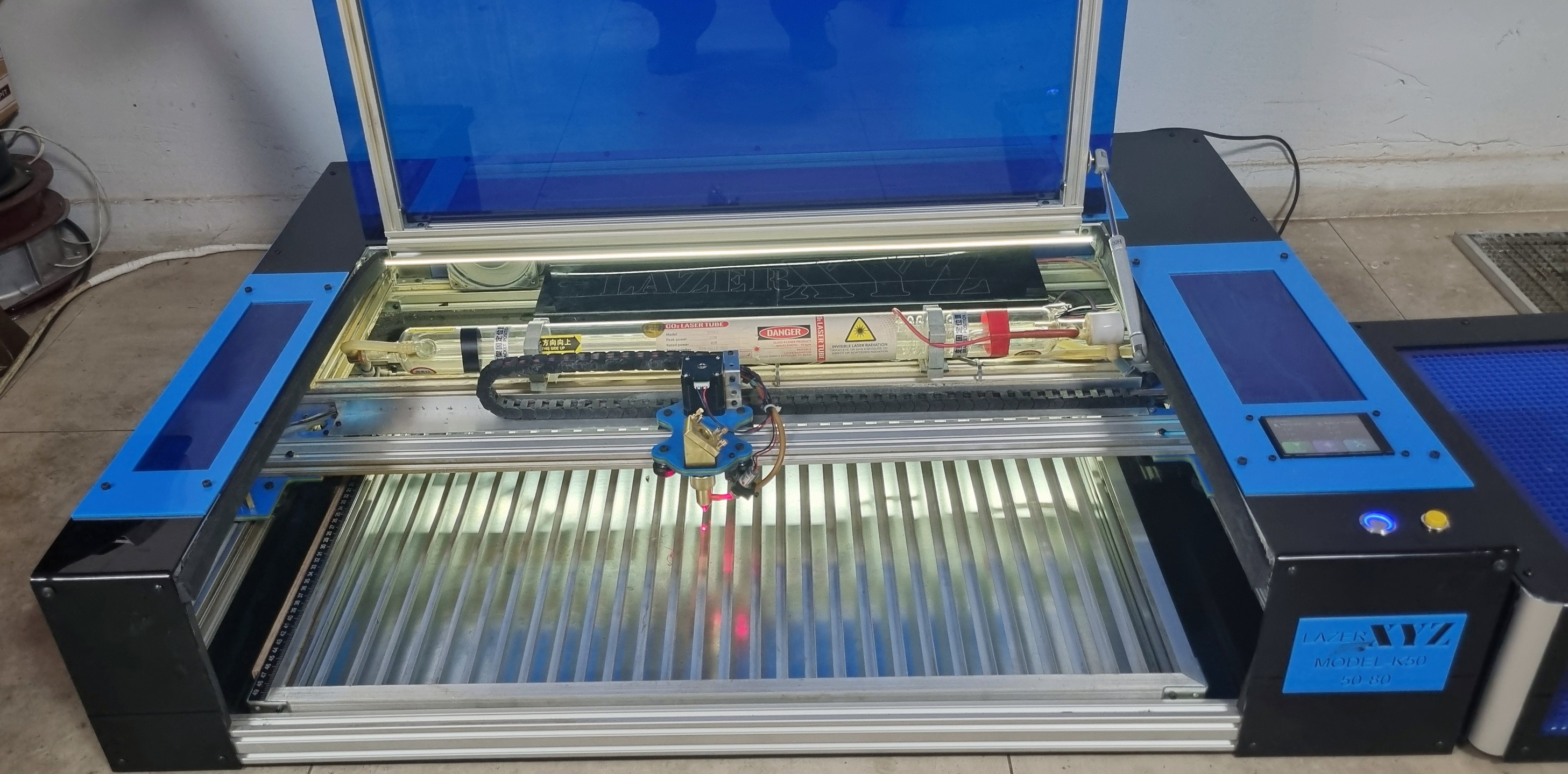 80x50cm Lazer Kesim Makinesi 50W Tüplü