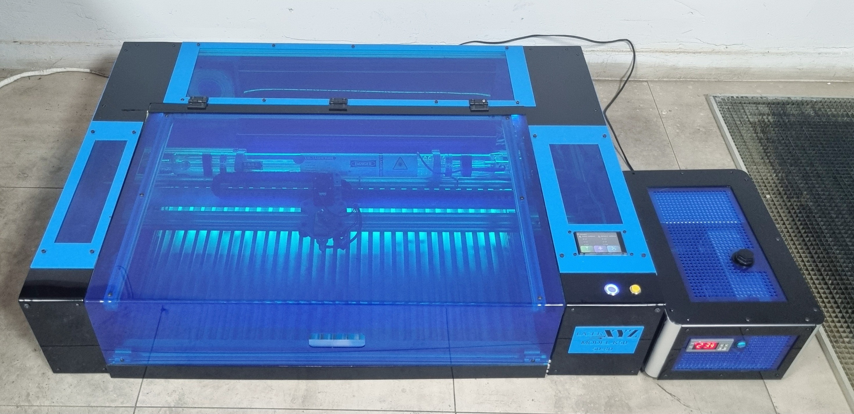 80x50cm Lazer Kesim Makinesi 50W Tüplü