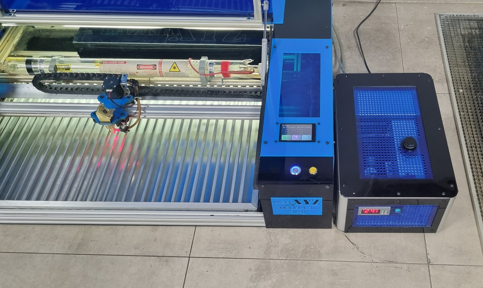 80x50cm Lazer Kesim Makinesi 50W Tüplü