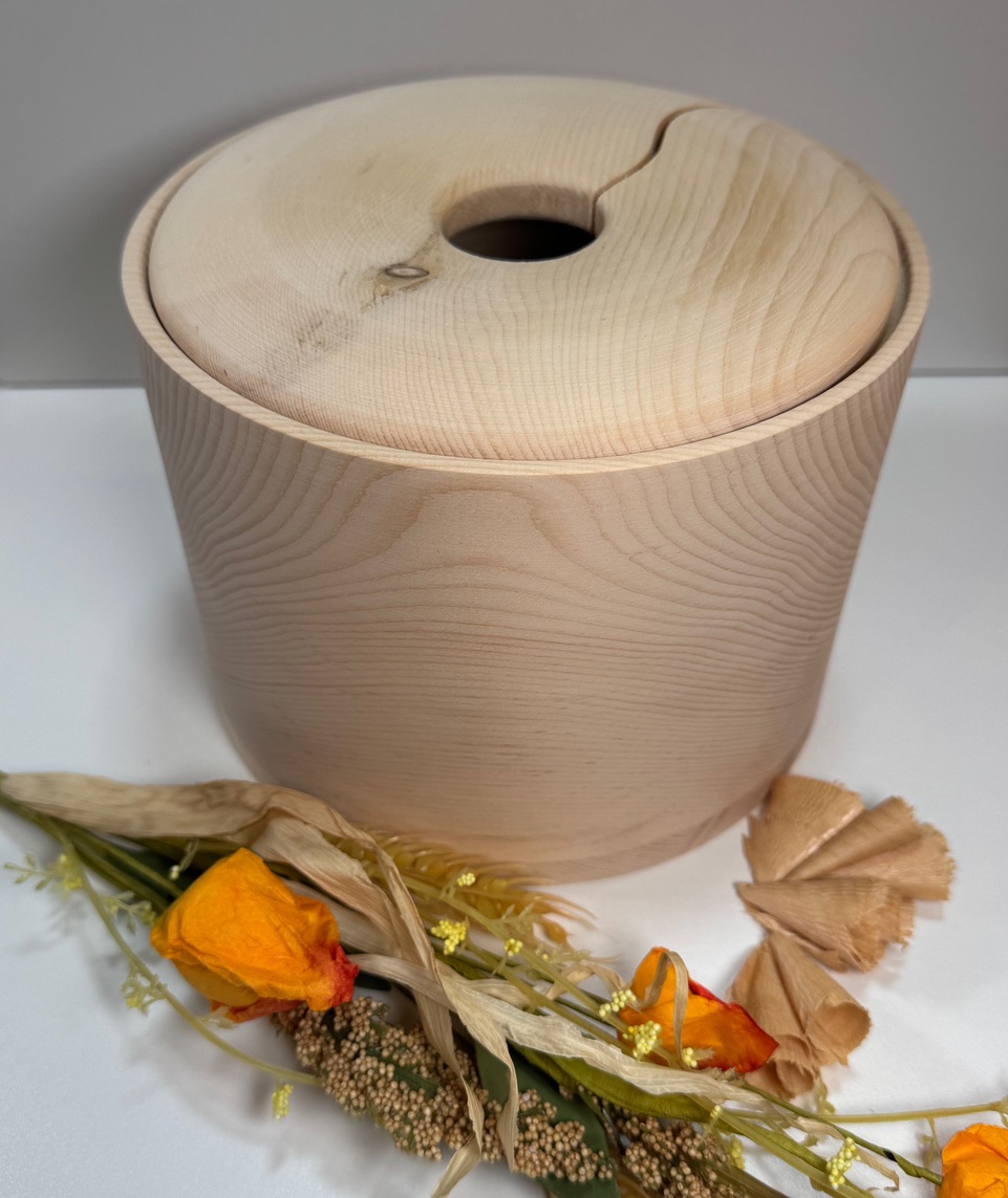 Garnschale L mit Deckel und Loch