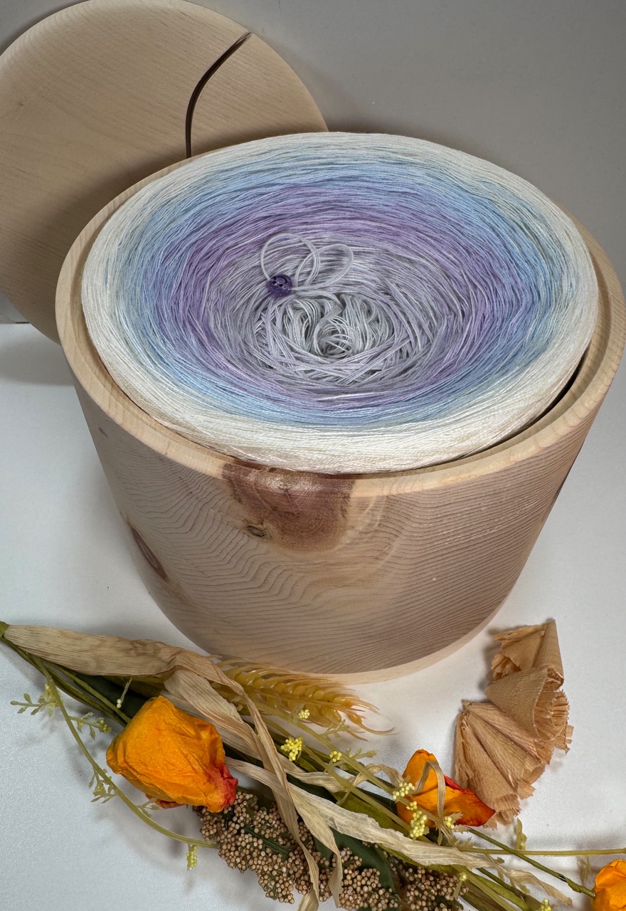 Garnschale XL mit Deckel und Loch