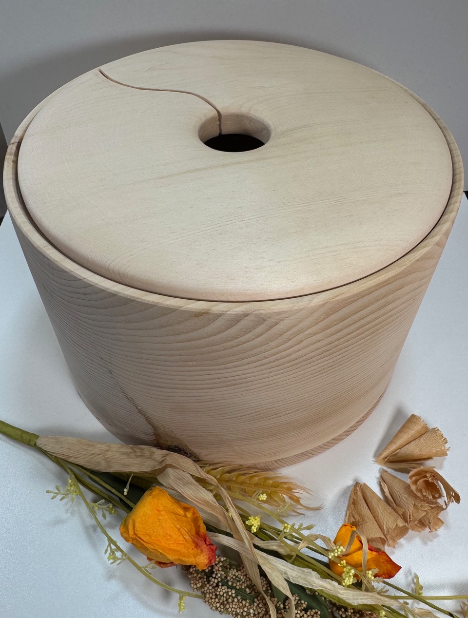 Garnschale XXL mit Deckel und Loch