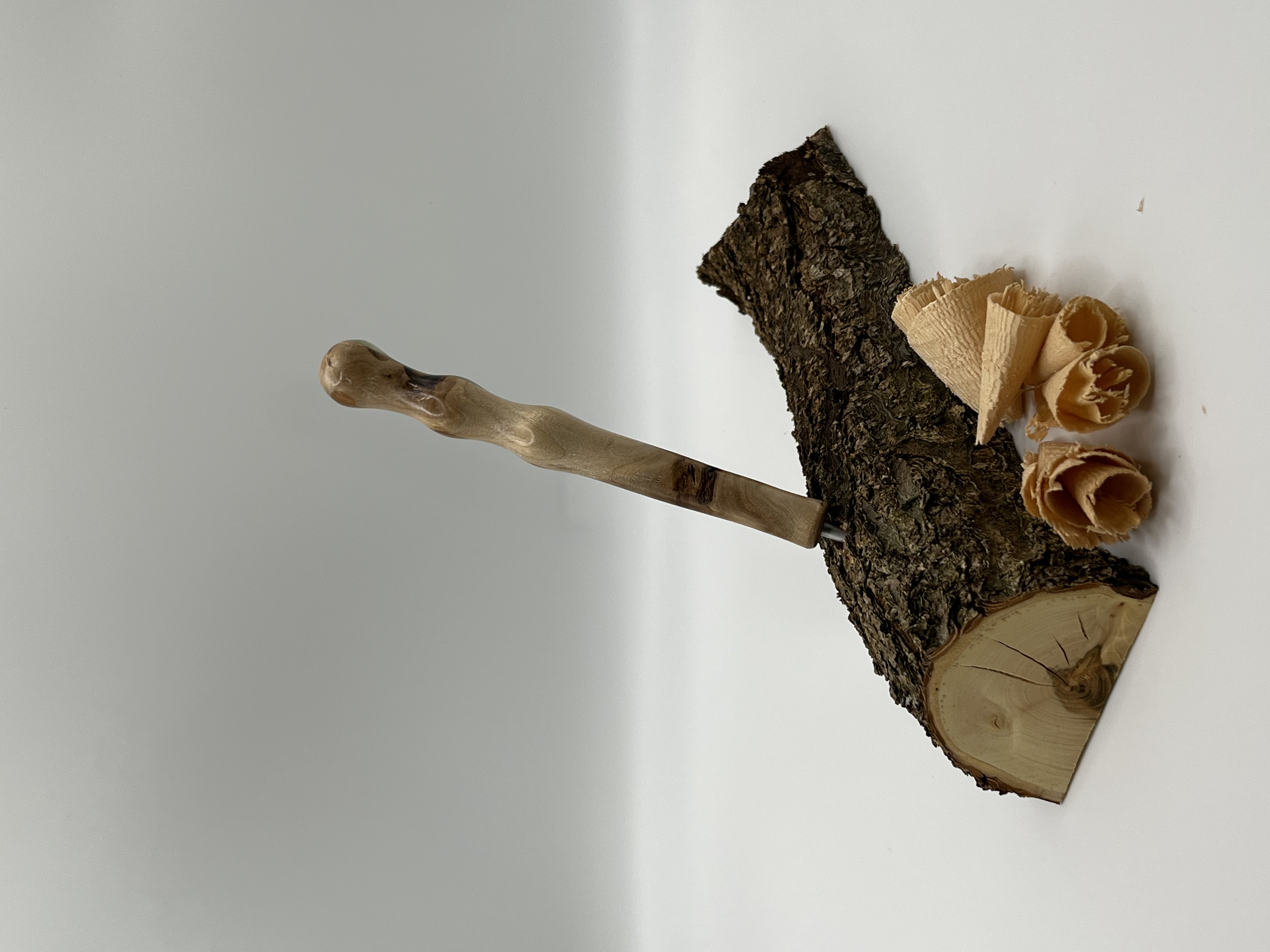 Häkelnadel Wurzelholz mit Epoxidharz Haken 3,5 mm 