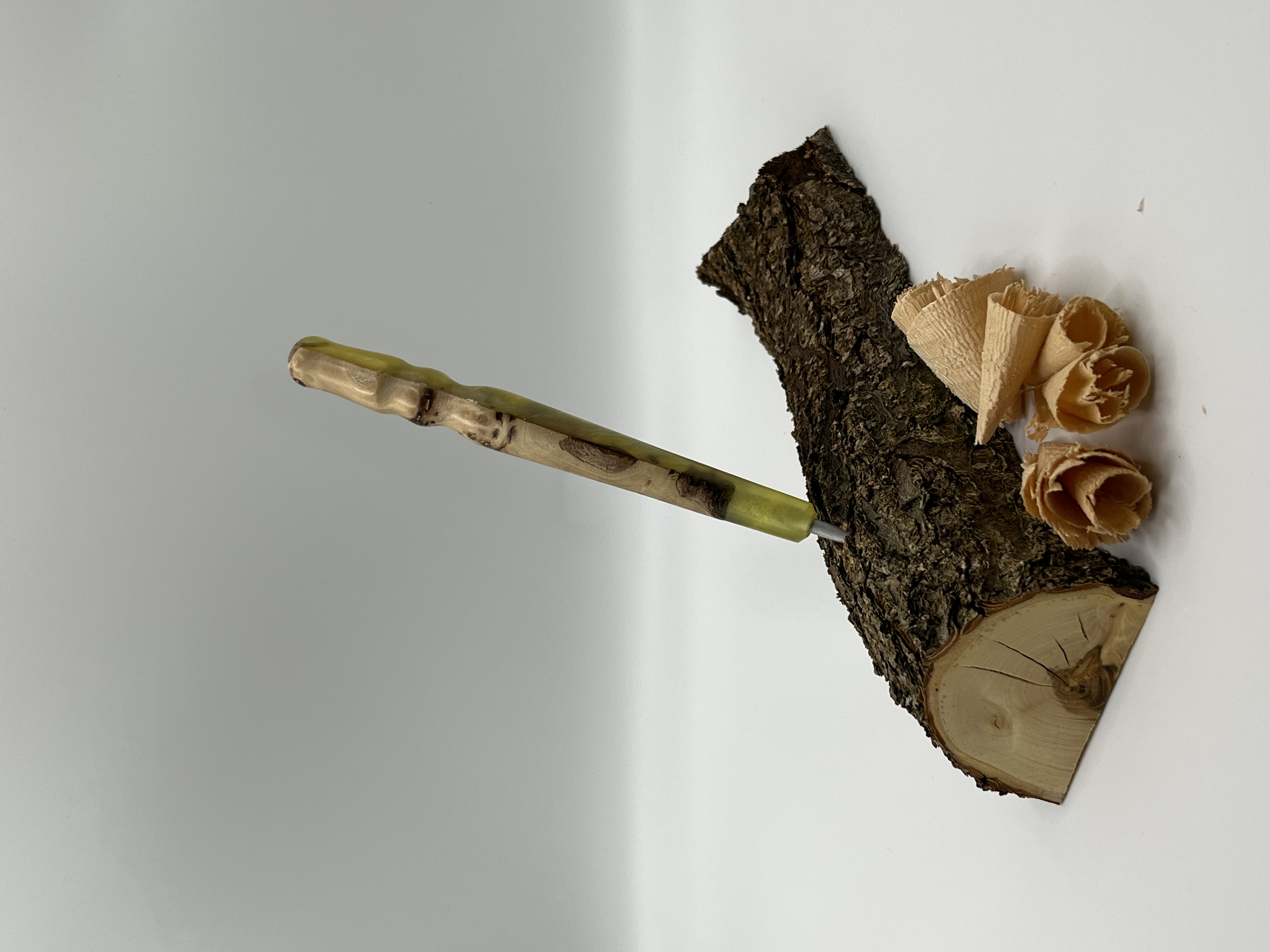 Häkelnadel Wurzelholz mit Epoxidharz Haken 3,5 mm