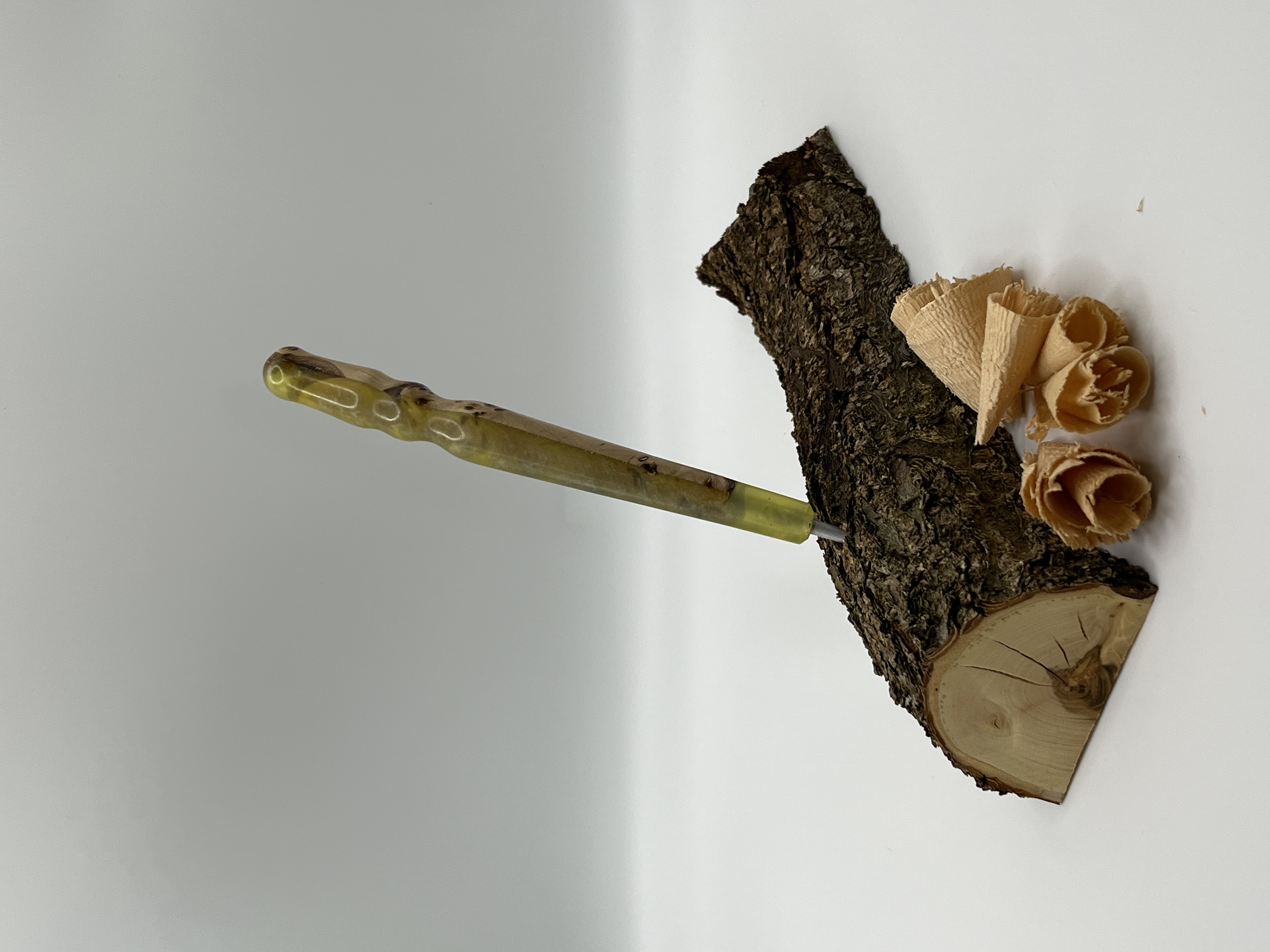 Häkelnadel Wurzelholz mit Epoxidharz Haken 3,5 mm