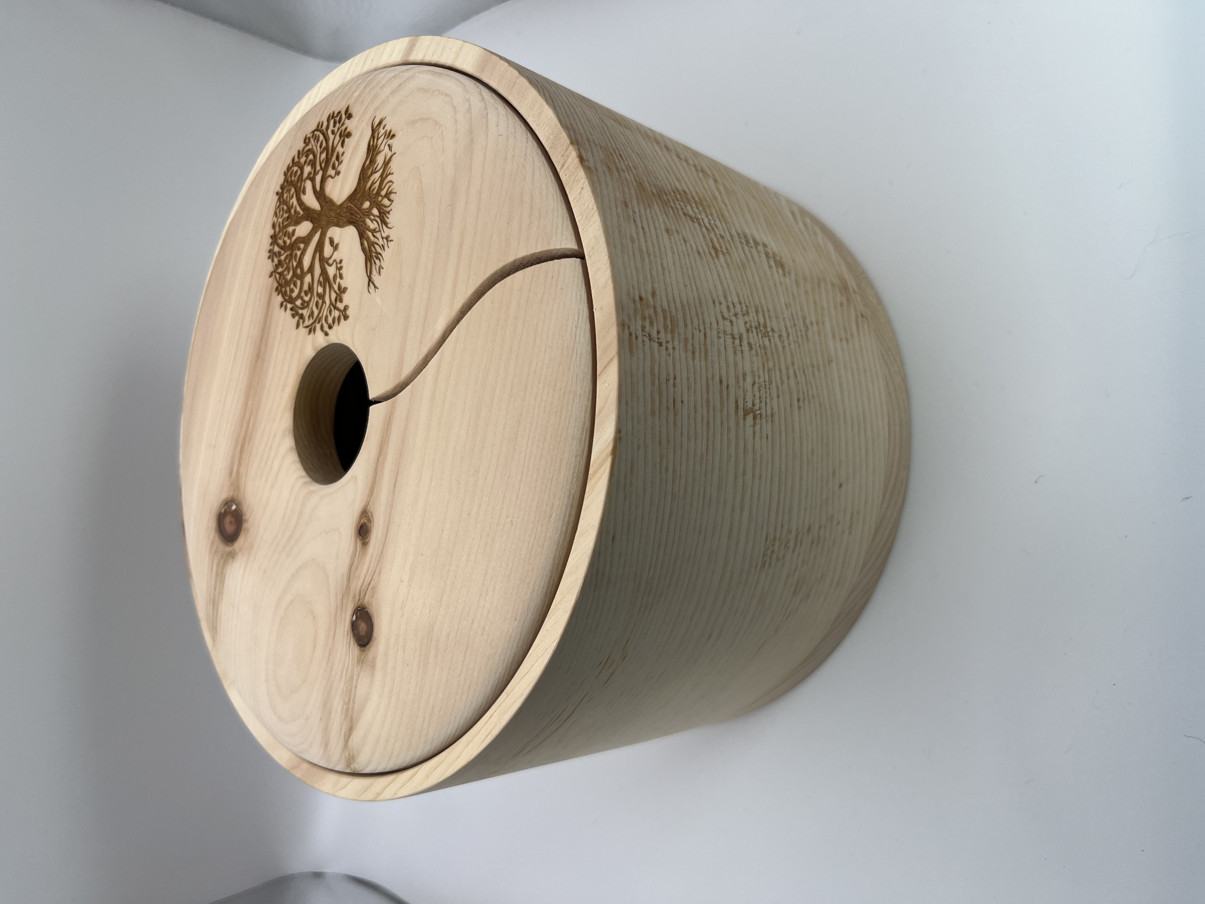 Garnschale XL mit Deckel und Loch