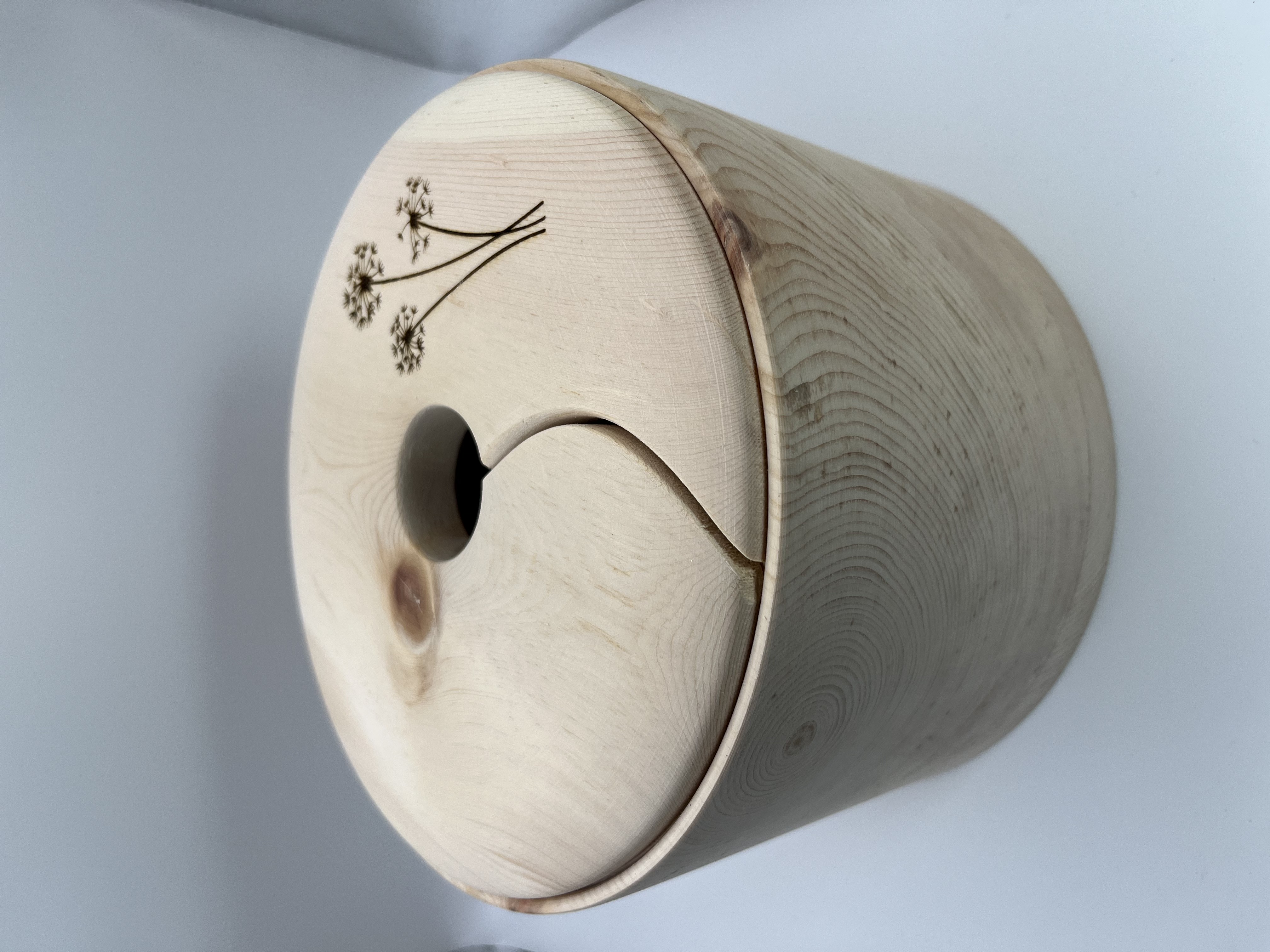 Garnschale XL mit Deckel und Loch