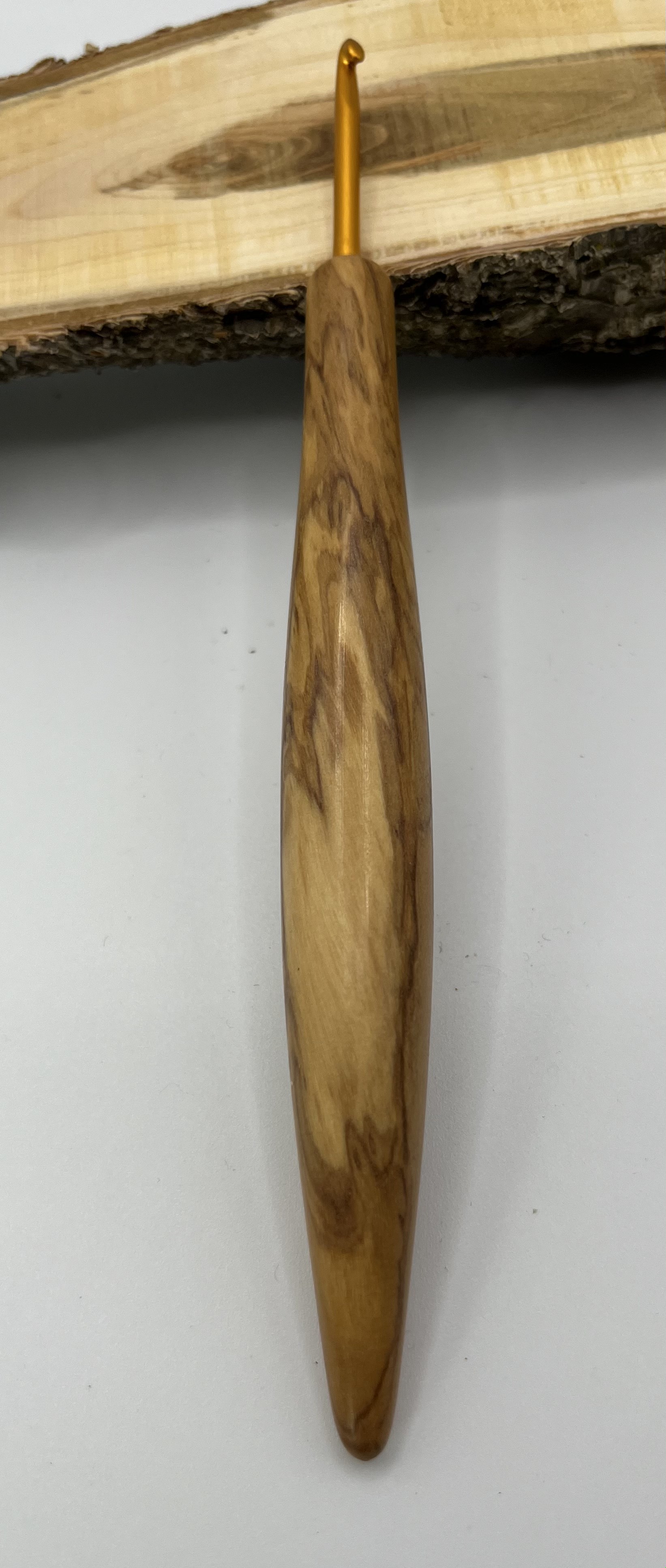 Häkelnadel Olive Haken Clover gold 3,25 mm Zapfenform