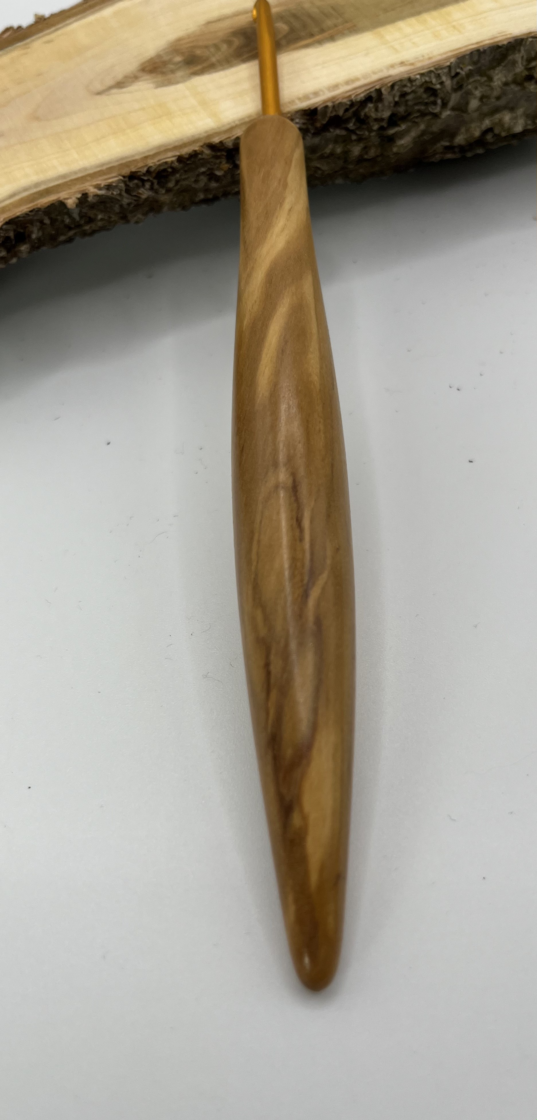 Häkelnadel Olive Haken Clover gold 3,25 mm Zapfenform