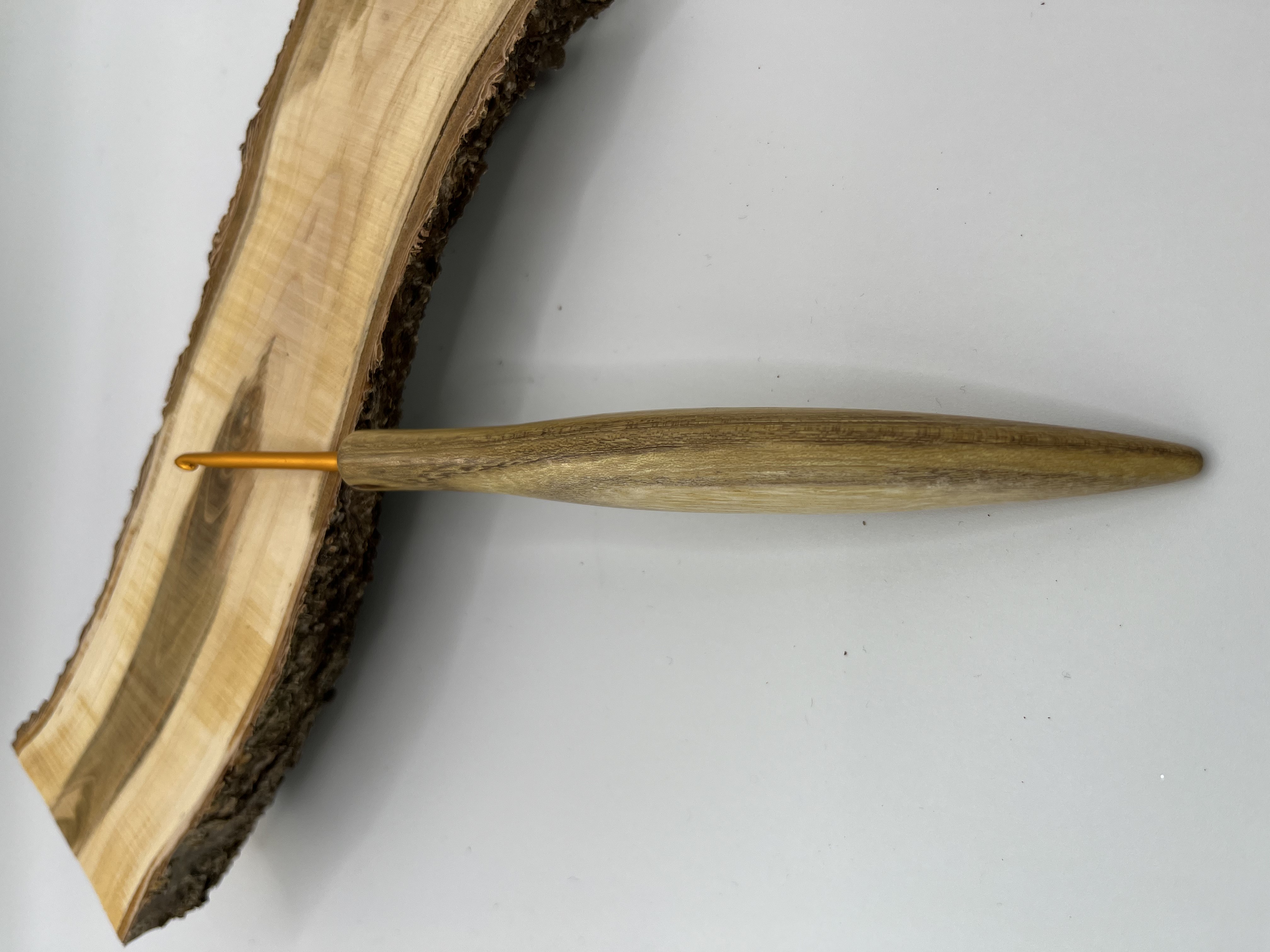 Häkelnadel Akazie Haken Clover gold 3 mm Zapfenform