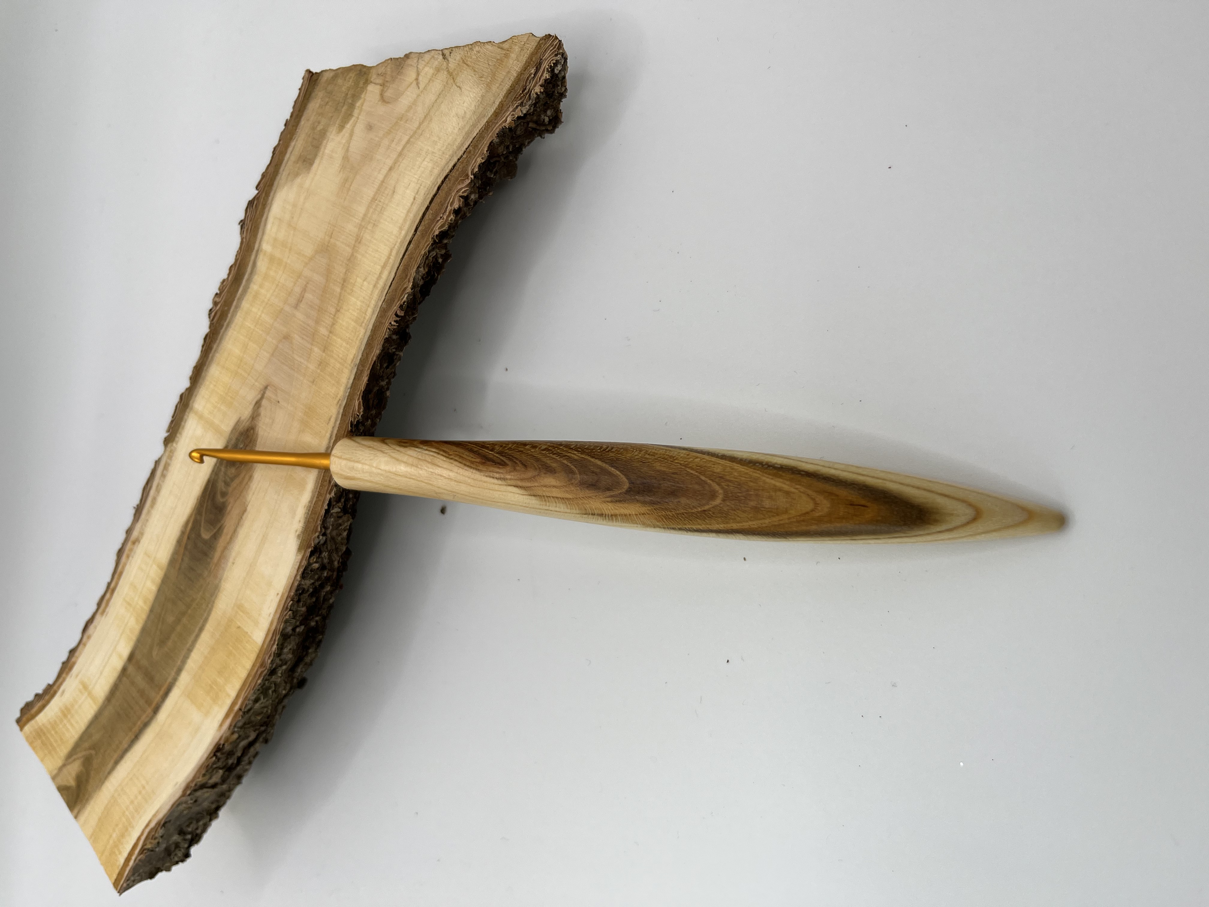 Häkelnadel Marille Kernholz Haken Clover gold 2,75 mm Zapfenform